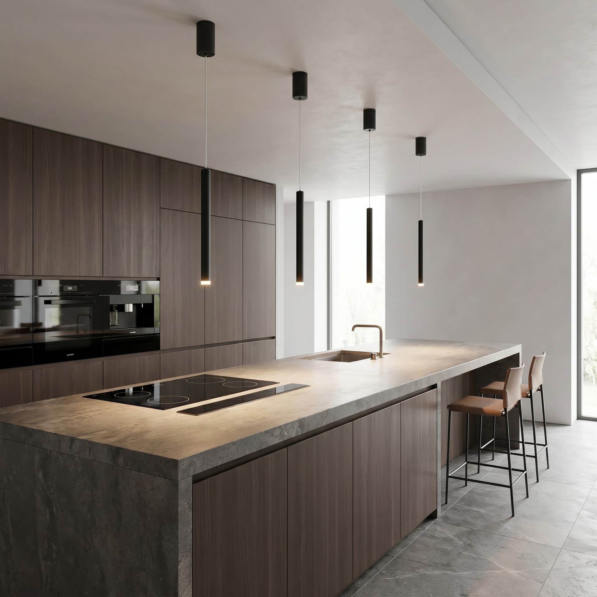 Lampada a sospensione cilindrica Disponibile in 3 varianti 5W Pendente moderno slim - 7