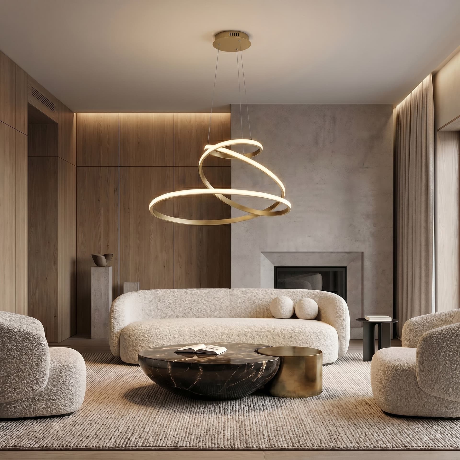Lampadario LED moderno in 3 varianti 8000 Lumen Per grandi ambienti e loft - 1