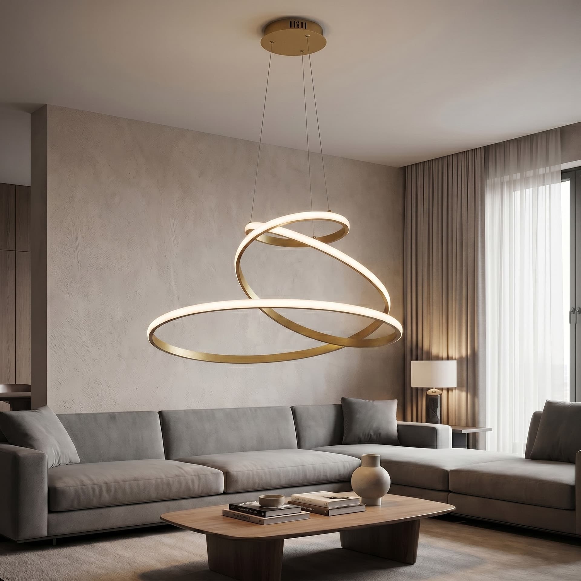 Lampadario LED moderno in 3 varianti 8000 Lumen Per grandi ambienti e loft - 2