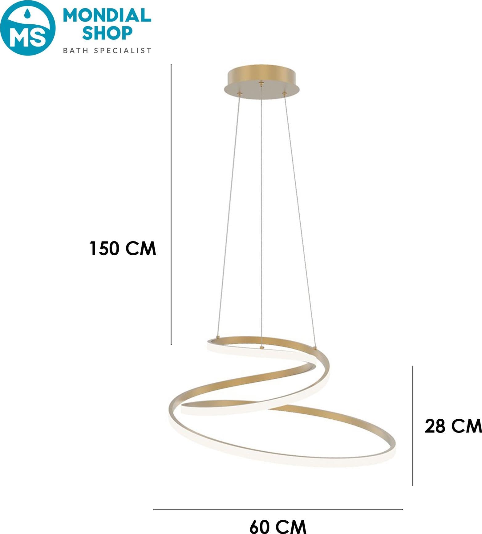 Lampadario LED moderno in 3 varianti 8000 Lumen Per grandi ambienti e loft - 3