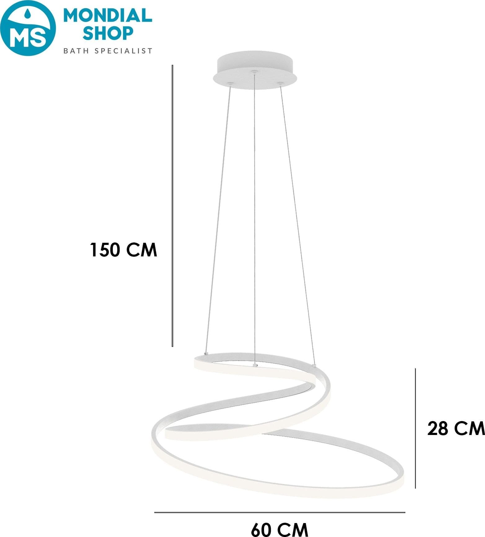 Lampadario LED moderno in 3 varianti 8000 Lumen Per grandi ambienti e loft - 7