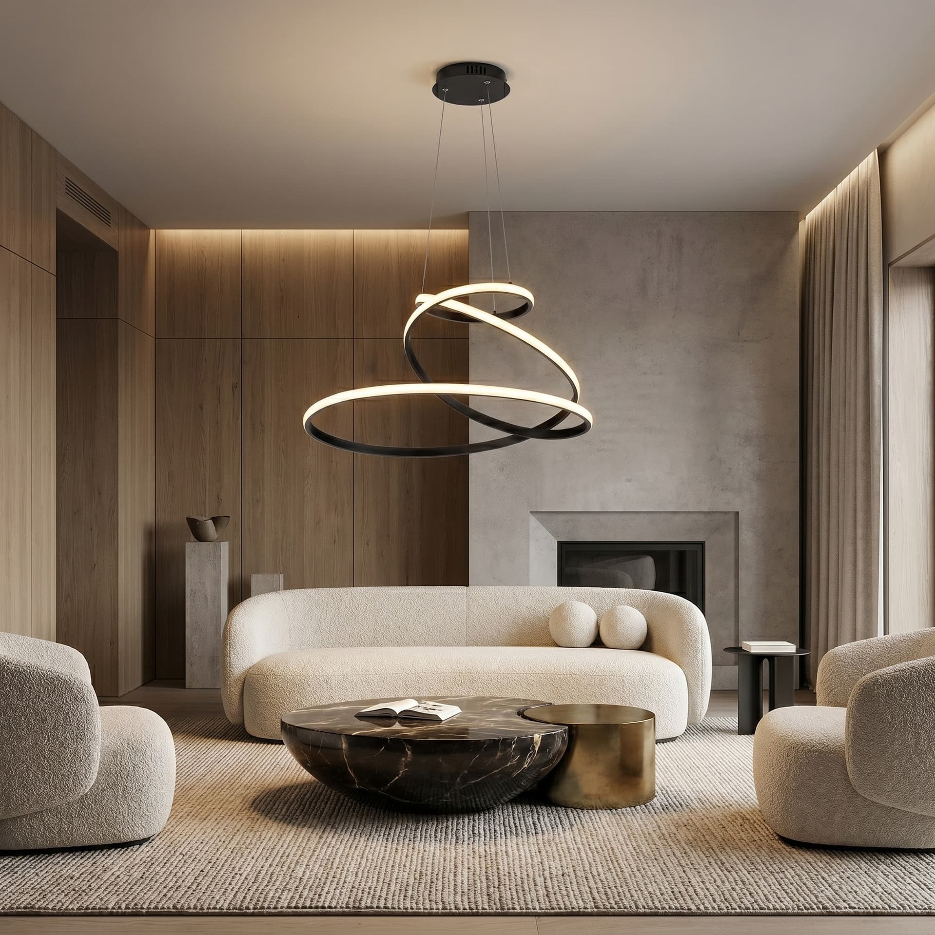 Lampadario LED moderno in 3 varianti 8000 Lumen Per grandi ambienti e loft - 9