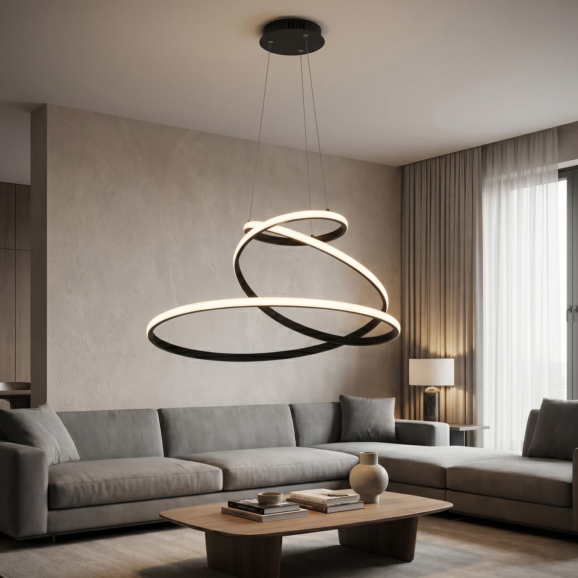 Lampadario LED moderno in 3 varianti 8000 Lumen Per grandi ambienti e loft - 10