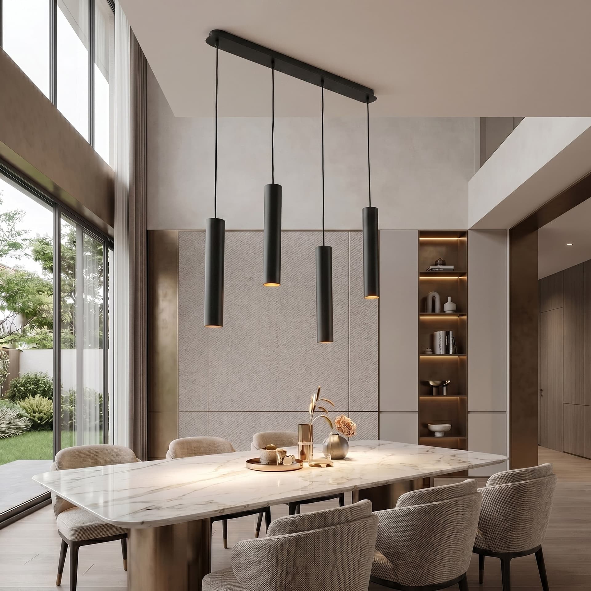 Sospensione lineare Disponibile in 3 varianti 4XGU10 Illuminazione tecnica di design - 1