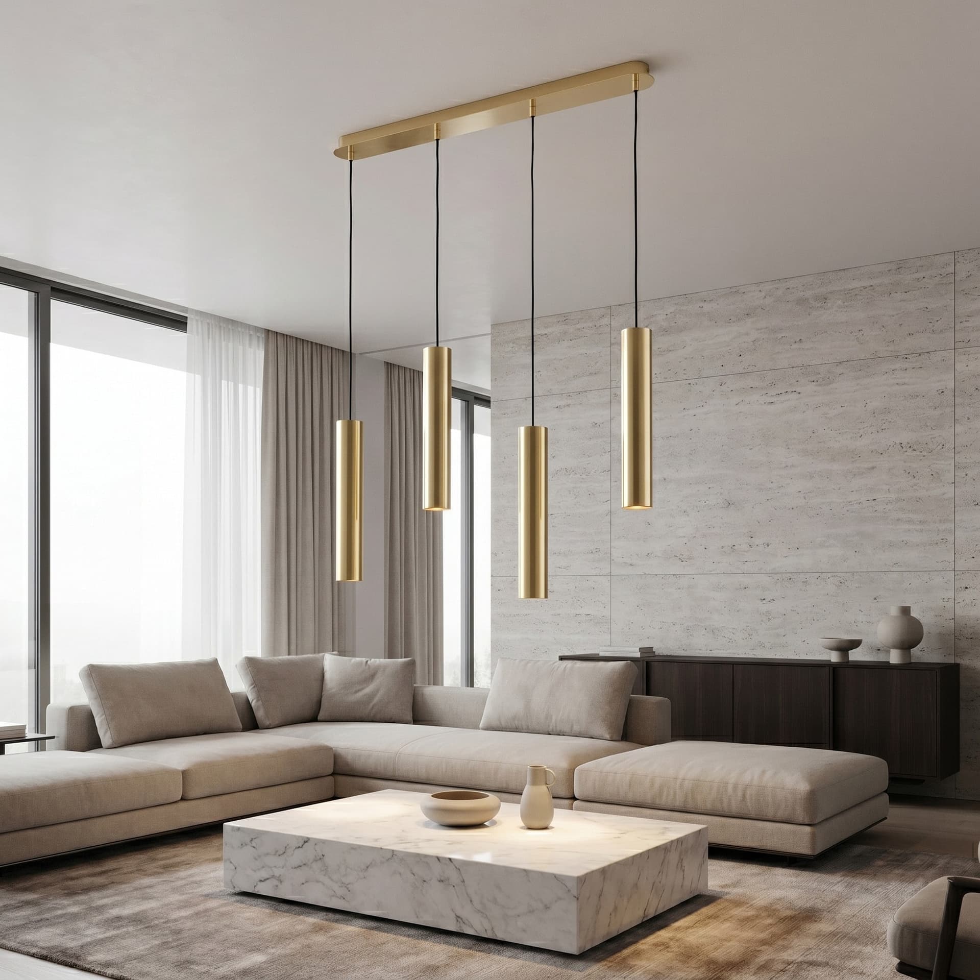Sospensione lineare Disponibile in 3 varianti 4XGU10 Illuminazione tecnica di design - 12
