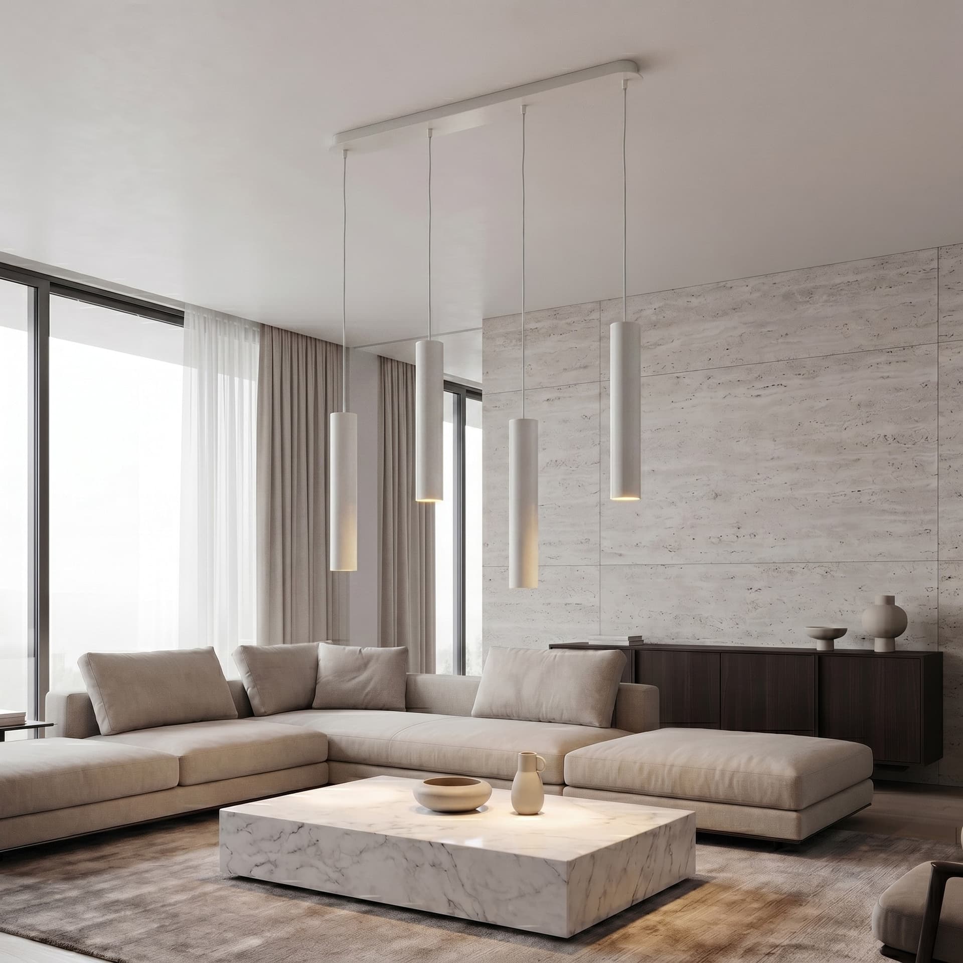 Sospensione lineare Disponibile in 3 varianti 4XGU10 Illuminazione tecnica di design - 7