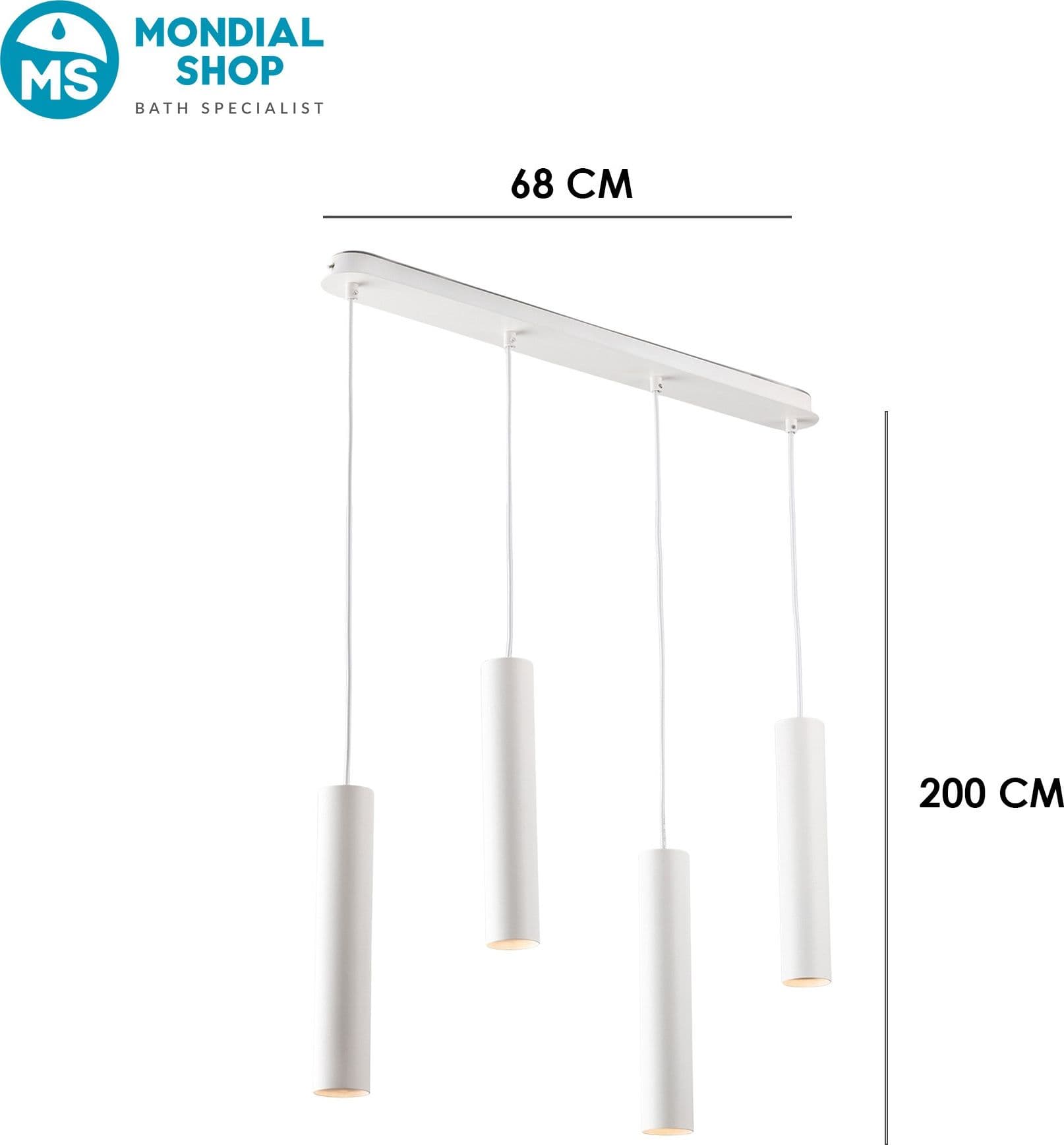 Sospensione lineare Disponibile in 3 varianti 4XGU10 Illuminazione tecnica di design - 8