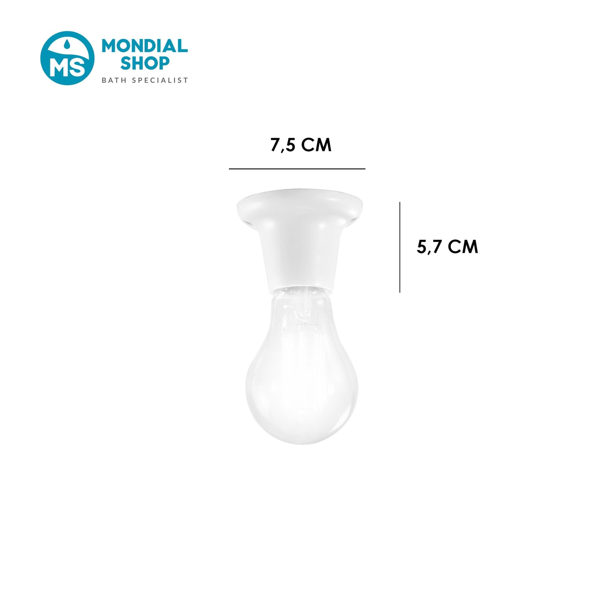 Portalampade Moderno bianco LED 1XE27 Componente per illuminazione minimal - 4
