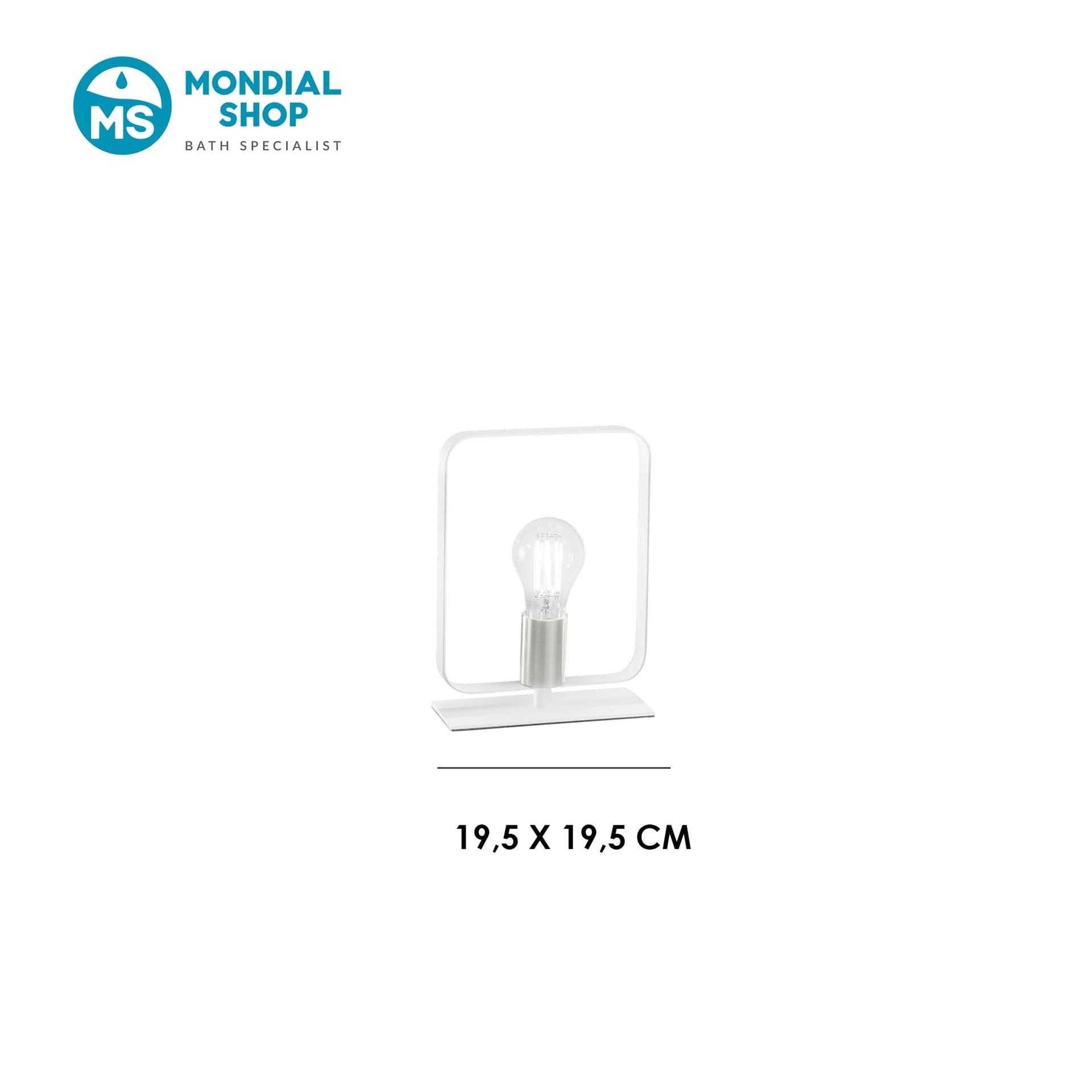 Lampada da tavolo in bianco e nickel Design quadrato elegante per comodino e salotto - 3