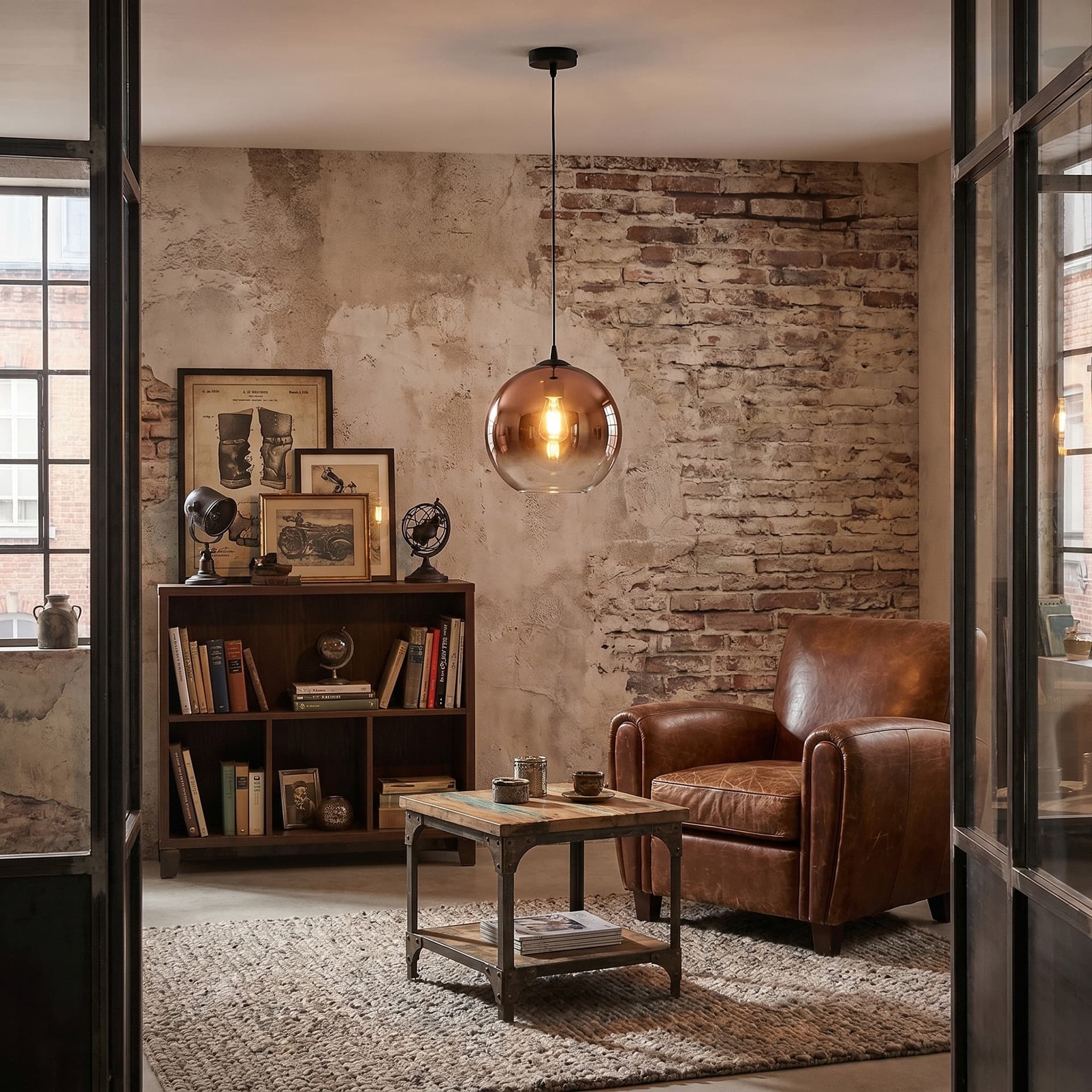 Lampadario moderno per interni disponibile in rame o oro Design industriale - 2