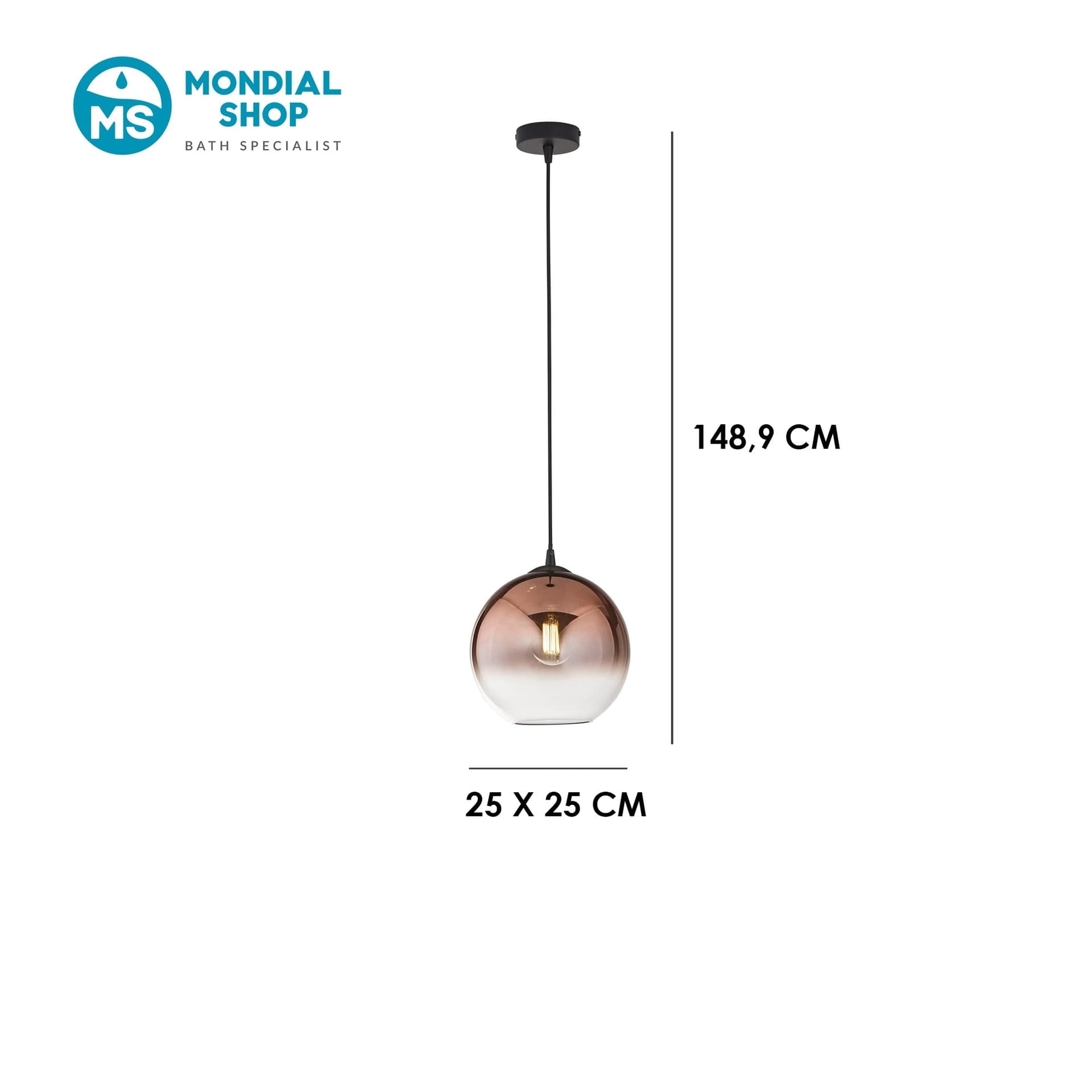 Lampadario moderno per interni disponibile in rame o oro Design industriale - 3