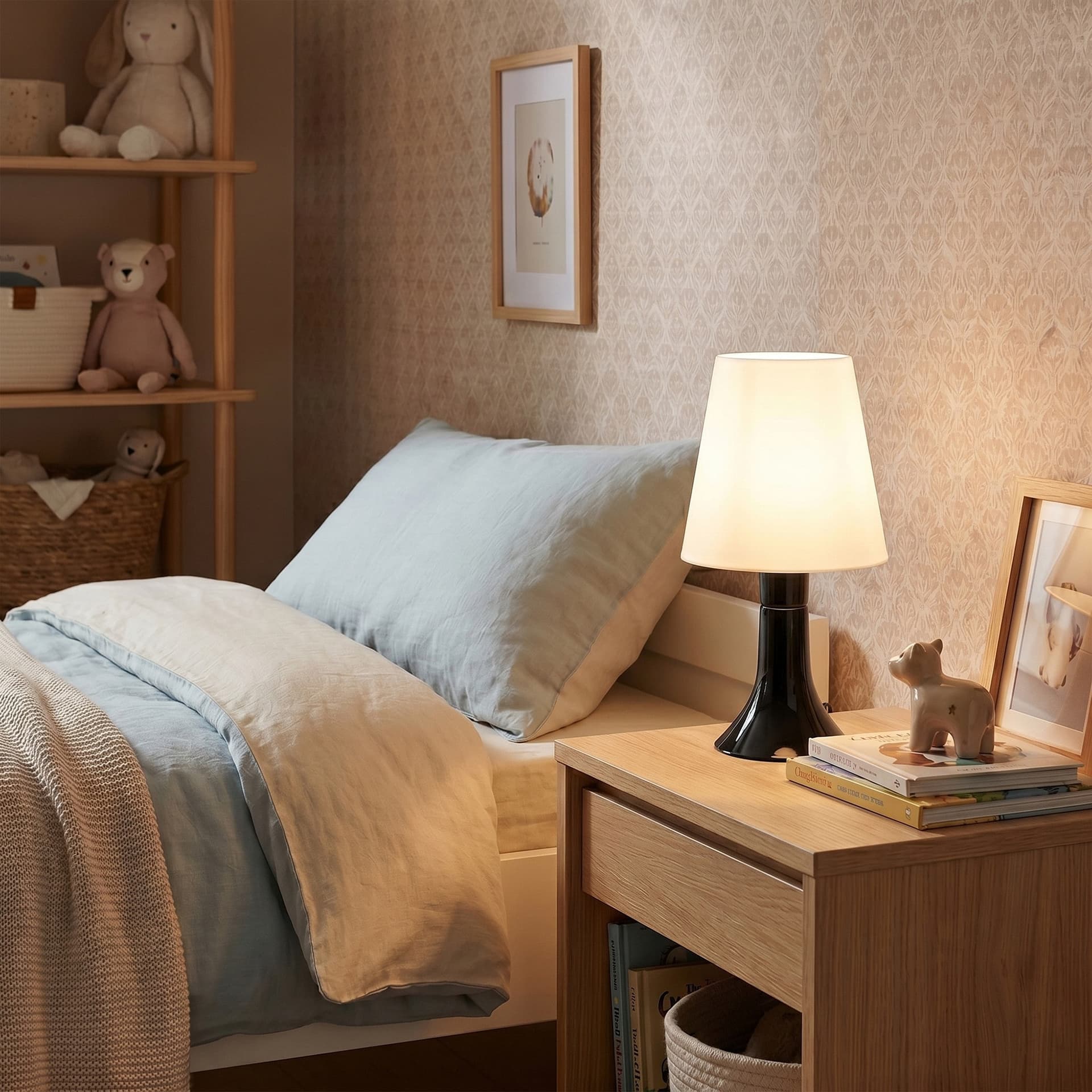 Lampada da comodino adatta anche a camere per bambini Disponibile in 5 varianti 1XE14 - 16