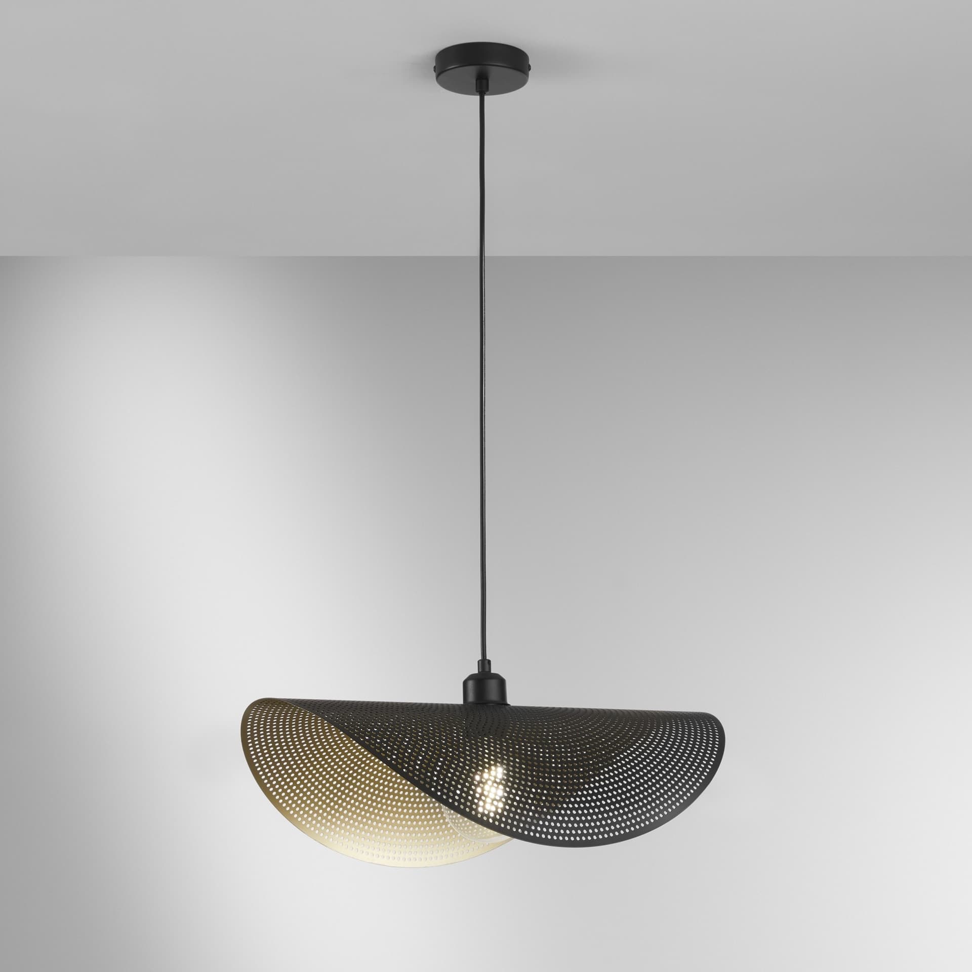 Sospensione per interni Lampadario moderno Disponibile in oro 1XE27 Altezza regolabile - 5