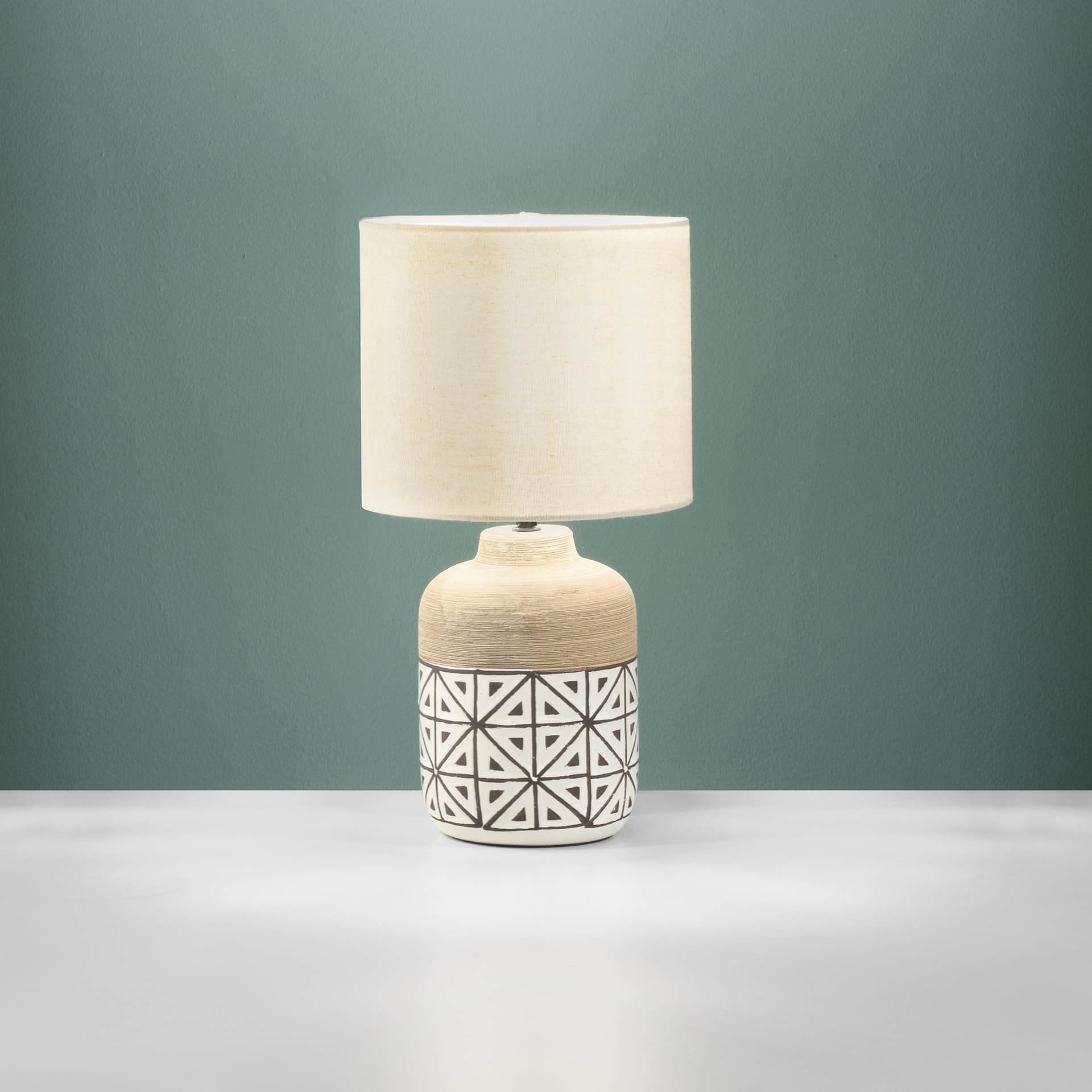 Lampada in ceramica decorata Per comodino 1xE27 Disponibile in dimensioni M o XL - 5