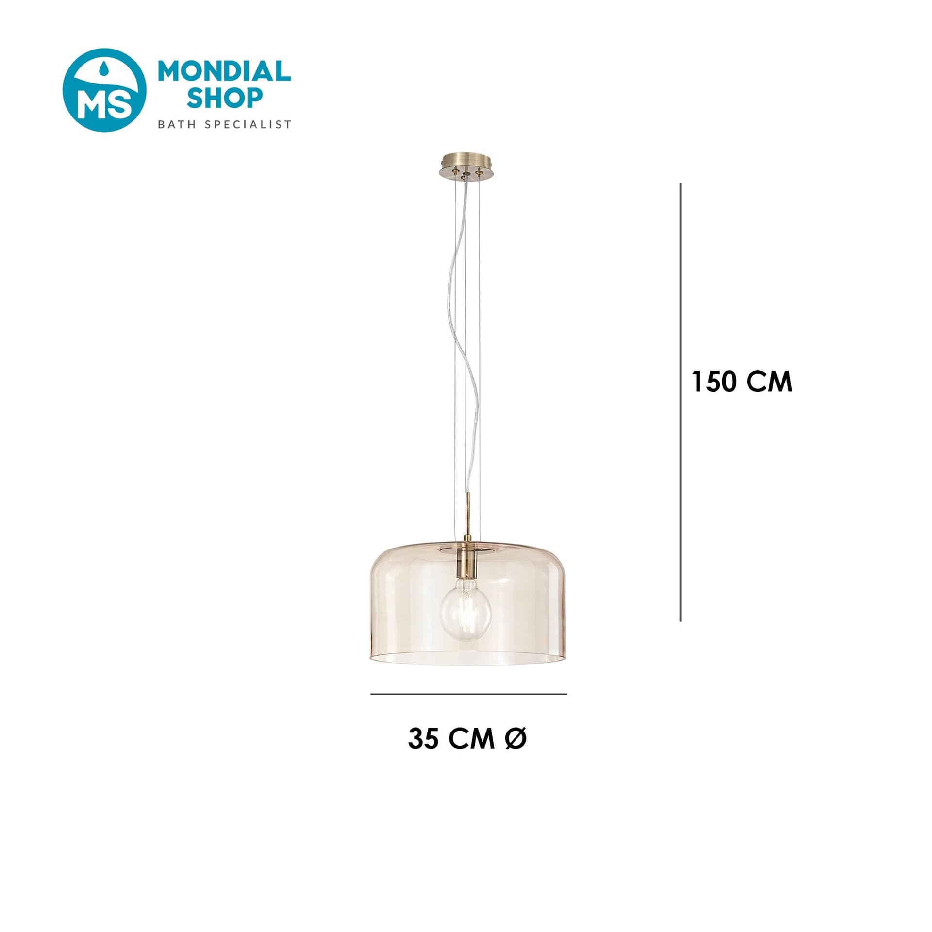 Lampada a sospensione in vetro Disponibile in 5 varianti E27 - 8