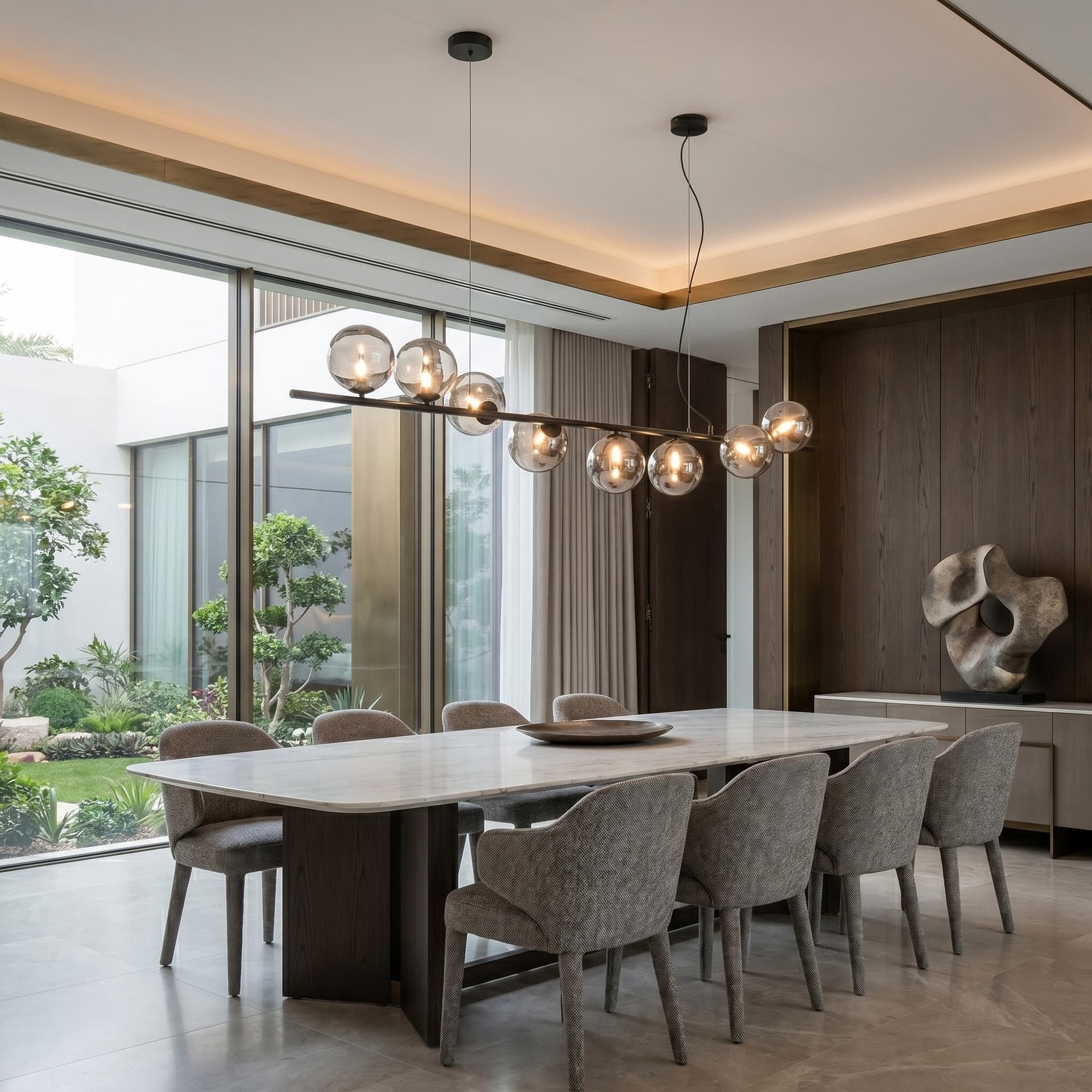 Lampadario a sospensione Disponibile in oro o nero 8XG9 Altezza regolabile - 6
