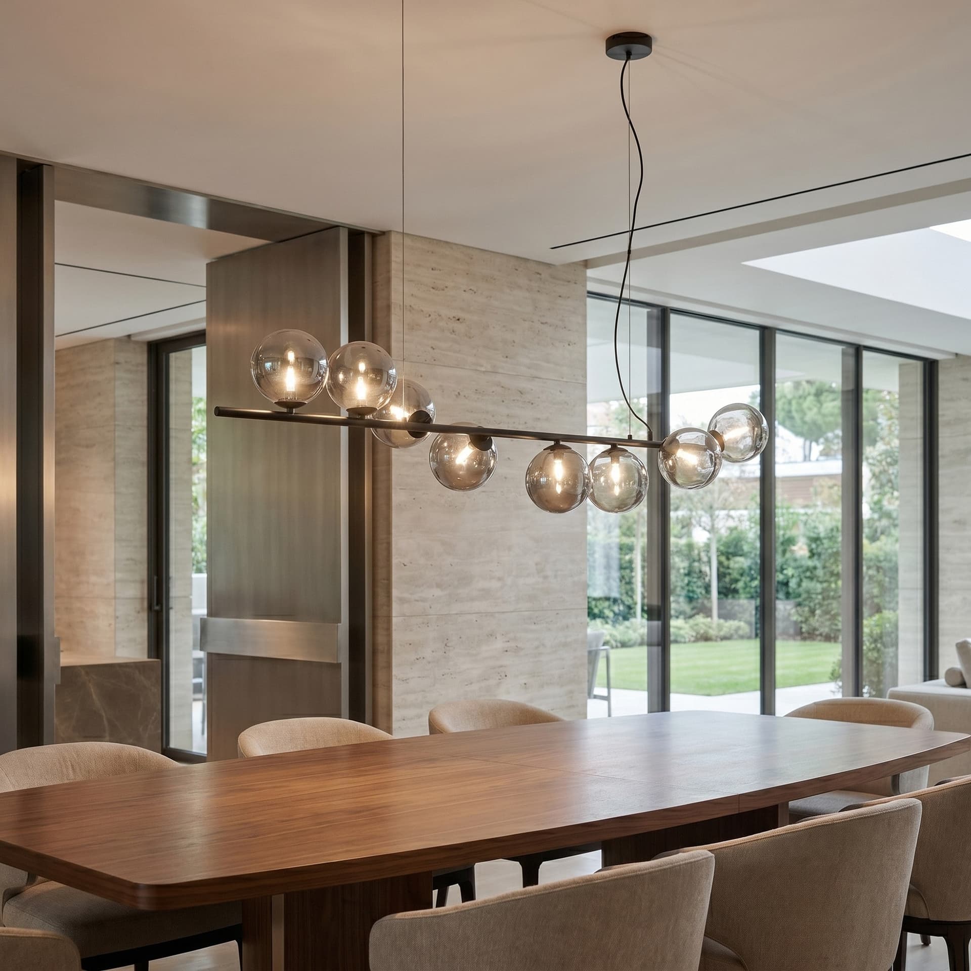 Lampadario a sospensione Disponibile in oro o nero 8XG9 Altezza regolabile - 7