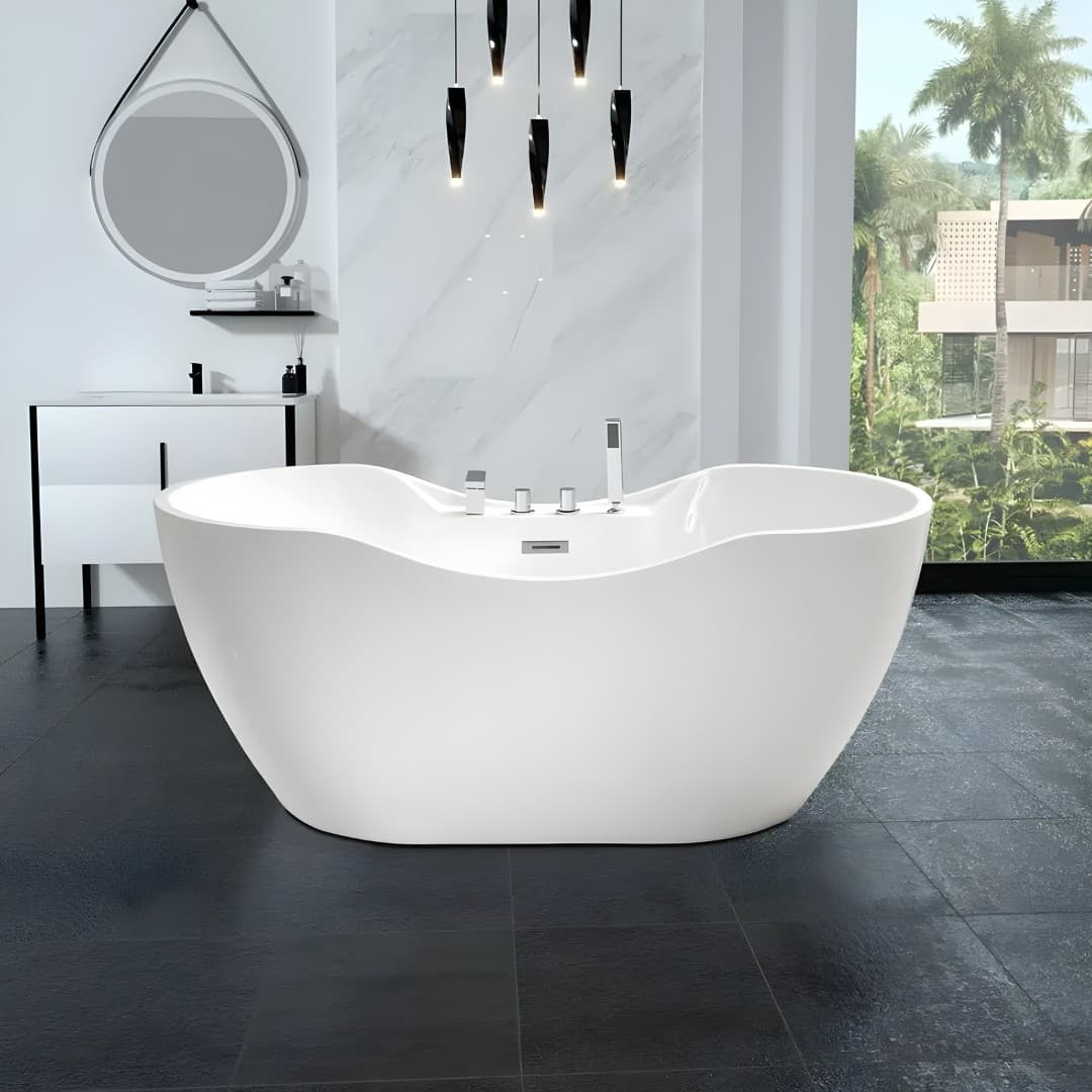 Vasca da Bagno Free Standing Design Moderno ed Elegante cm 170 - 6