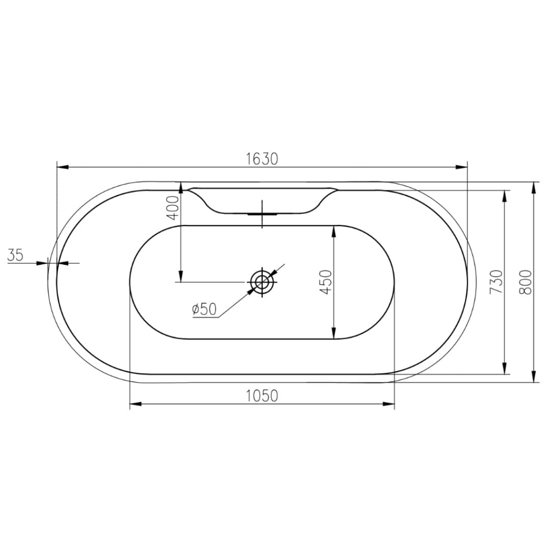 Vasca da Bagno Free Standing Design Moderno ed Elegante cm 170 - 4