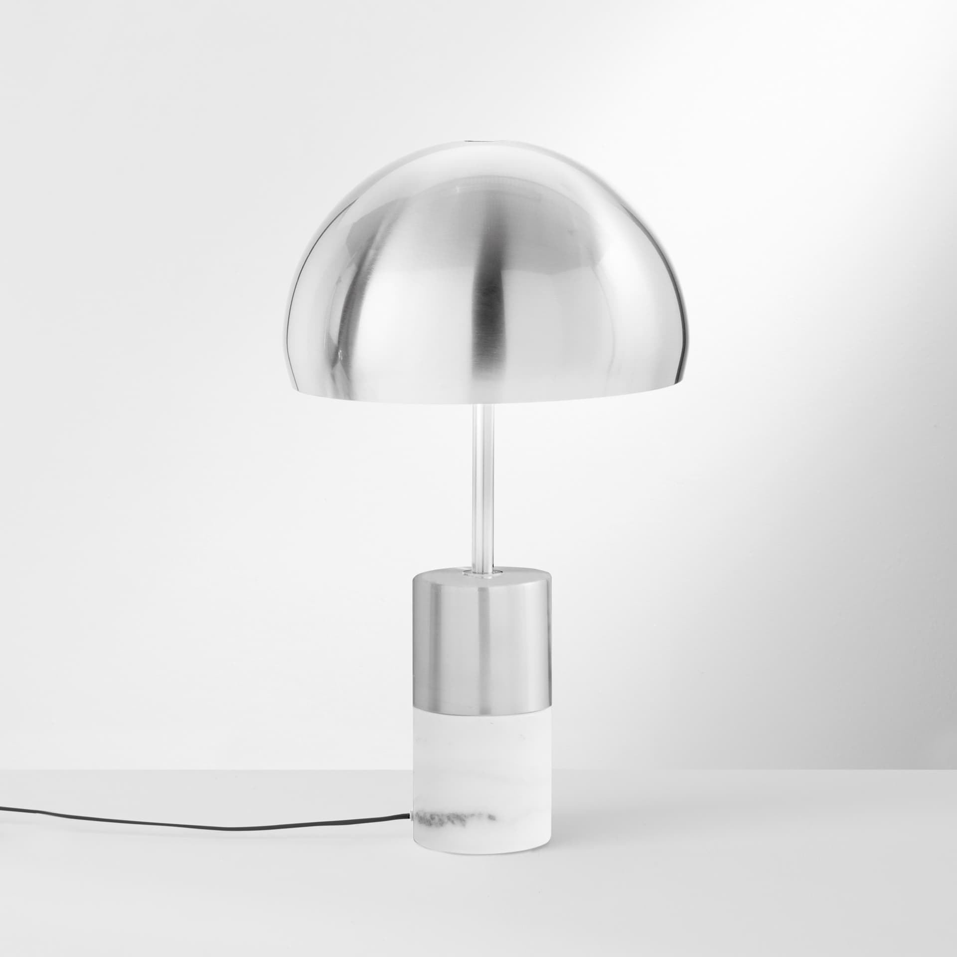 Lampada da comodino o salotto Disponibile in oro o nichel e marmo 2xE14 - 11