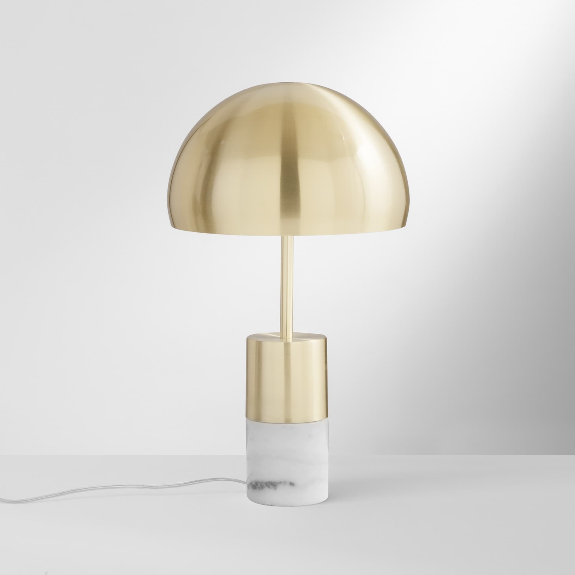 Lampada da comodino o salotto Disponibile in oro o nichel e marmo 2xE14 - 5