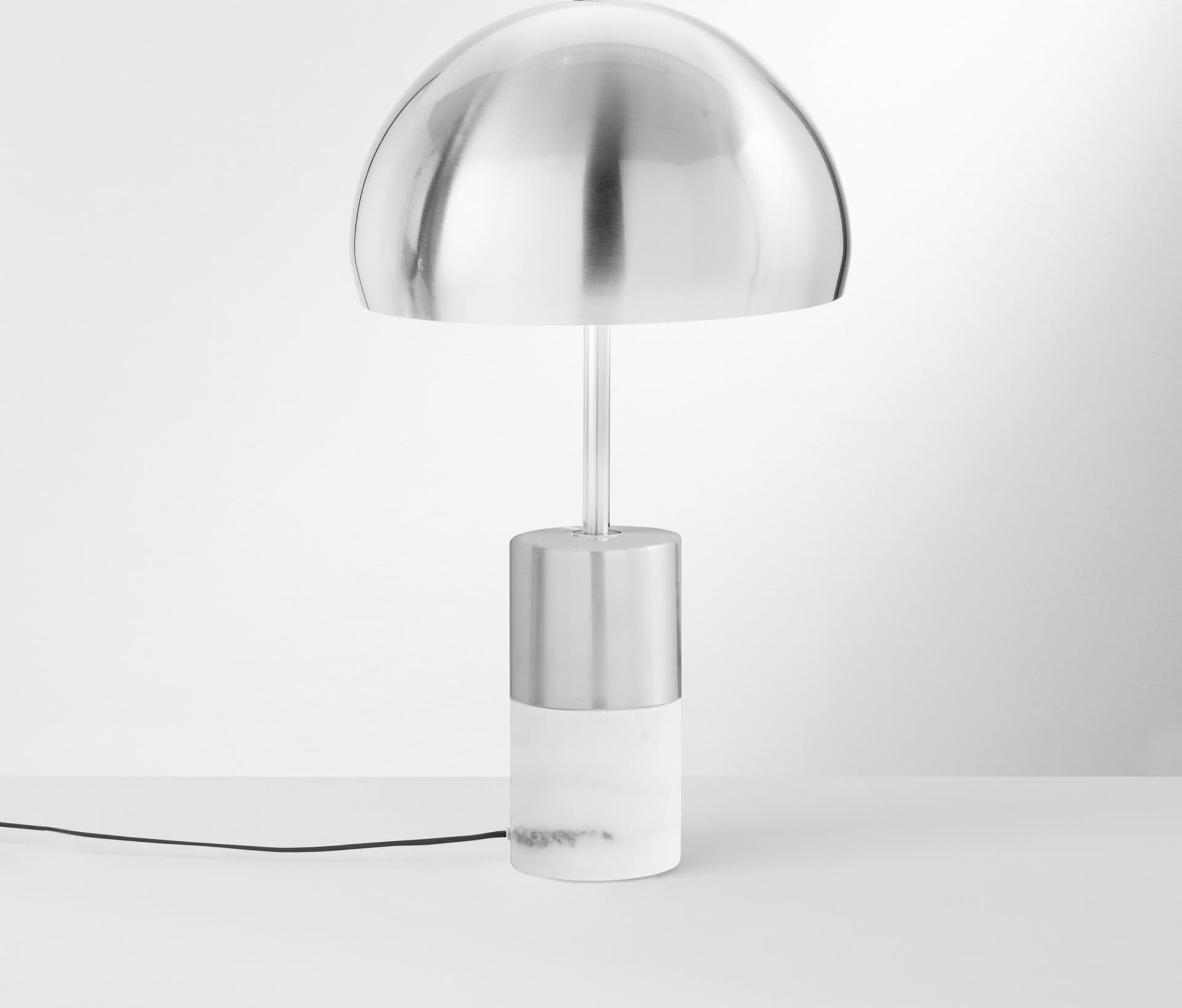 Lampada da comodino o salotto Disponibile in oro o nichel e marmo 2xE14 - 8