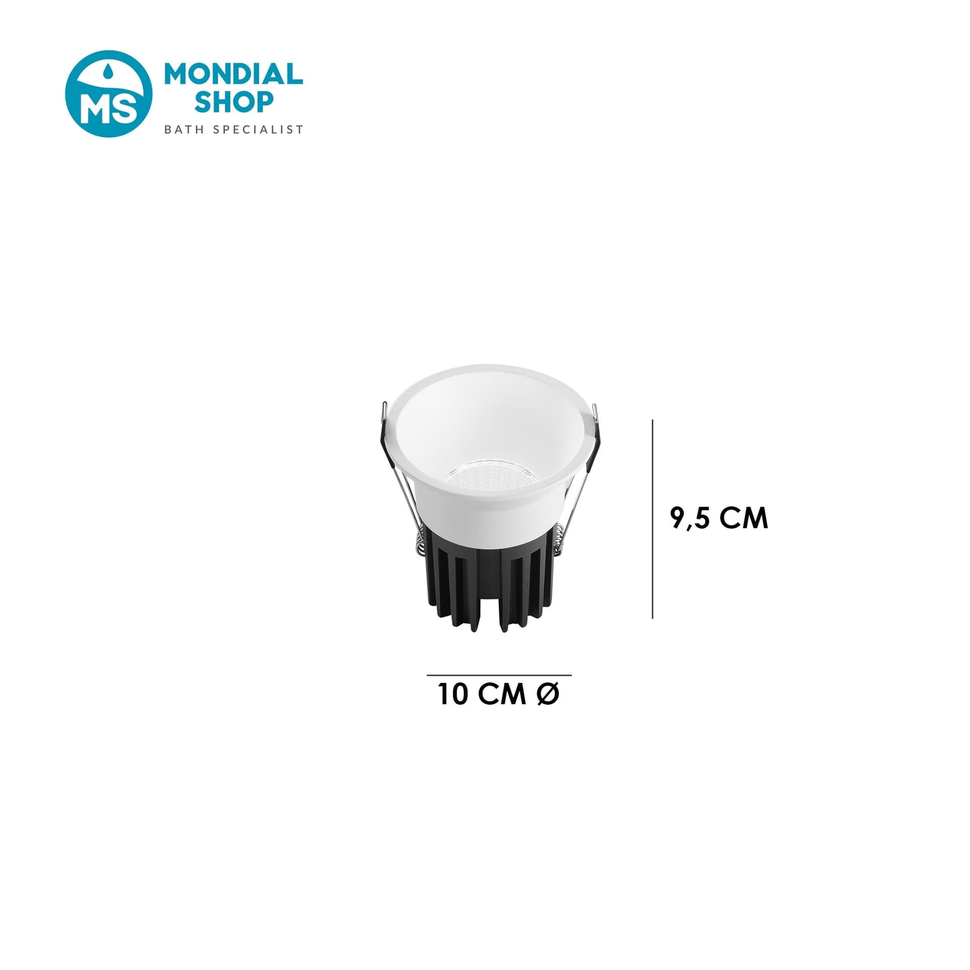 Faretto da incasso Professionale LED 18W Disponibile in bianco o nero - 3
