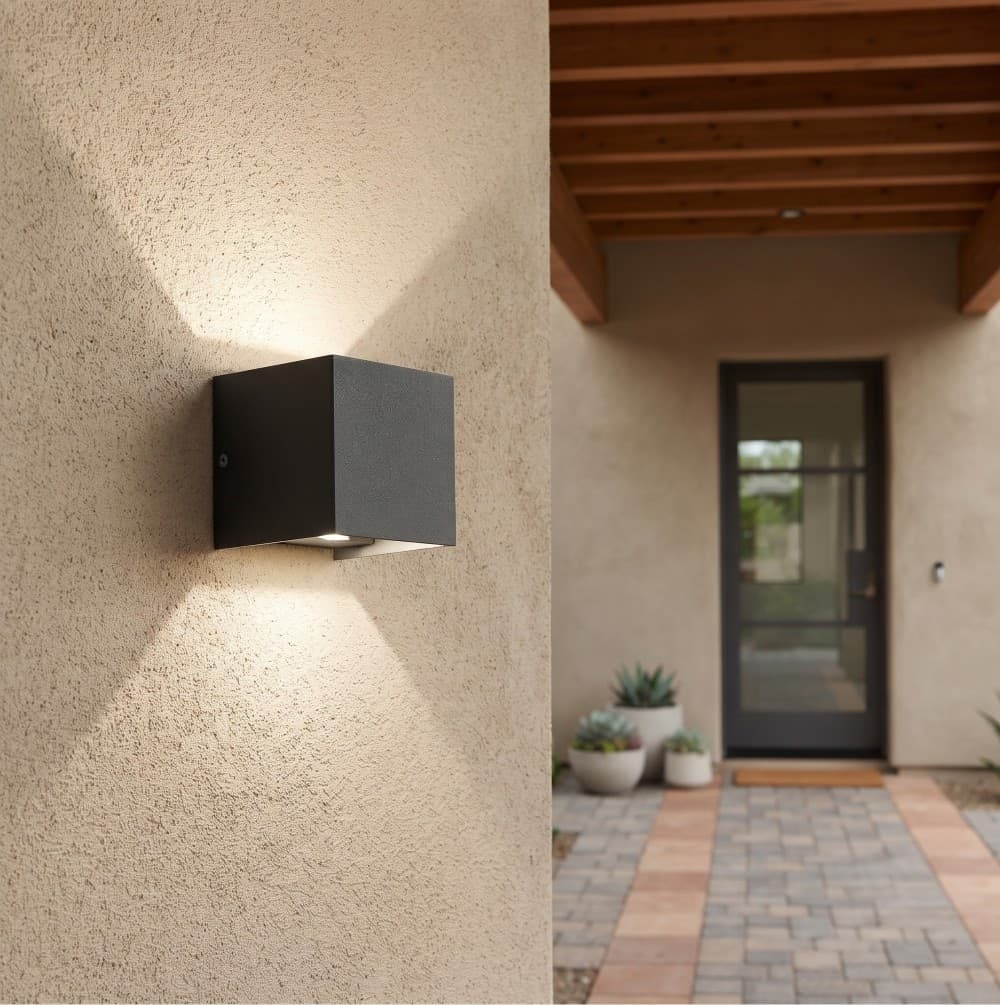 Applique Esterno Moderna LED Cubo 12W 4 Varianti - 13