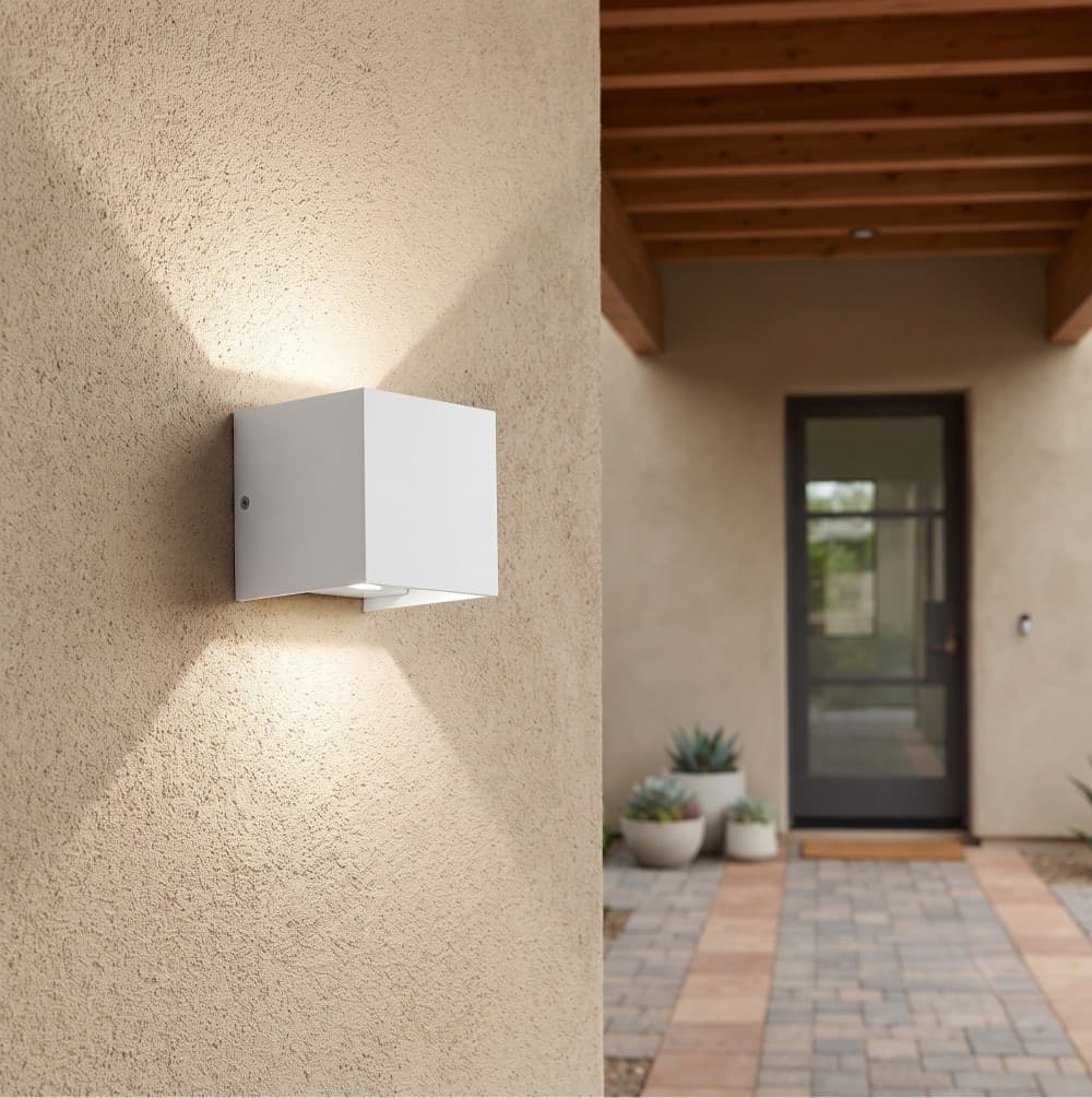 Applique Esterno Moderna LED Cubo 12W 4 Varianti - 9
