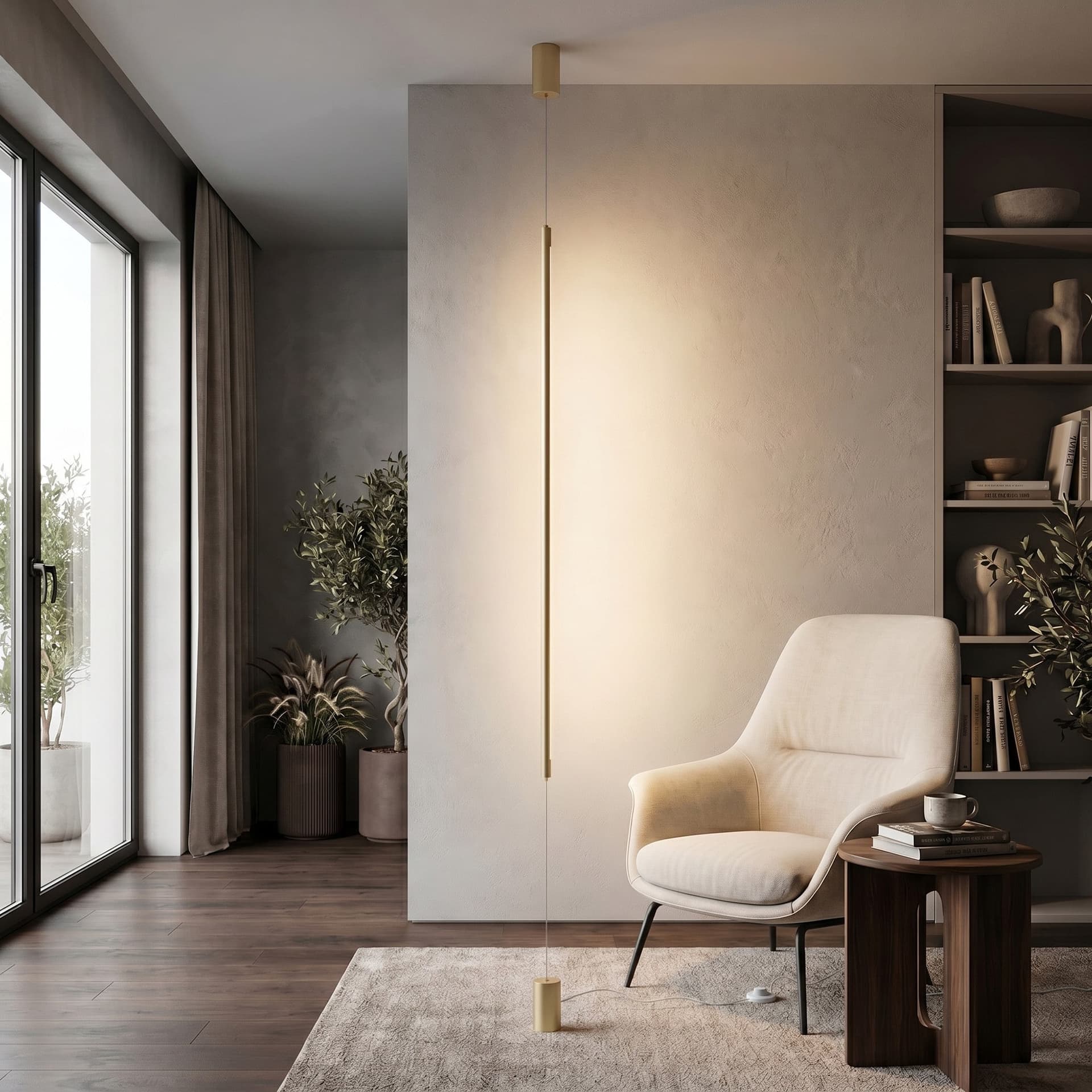 Lampada piantana da terra Disponibile in 3 varianti Design verticale 15W - 12