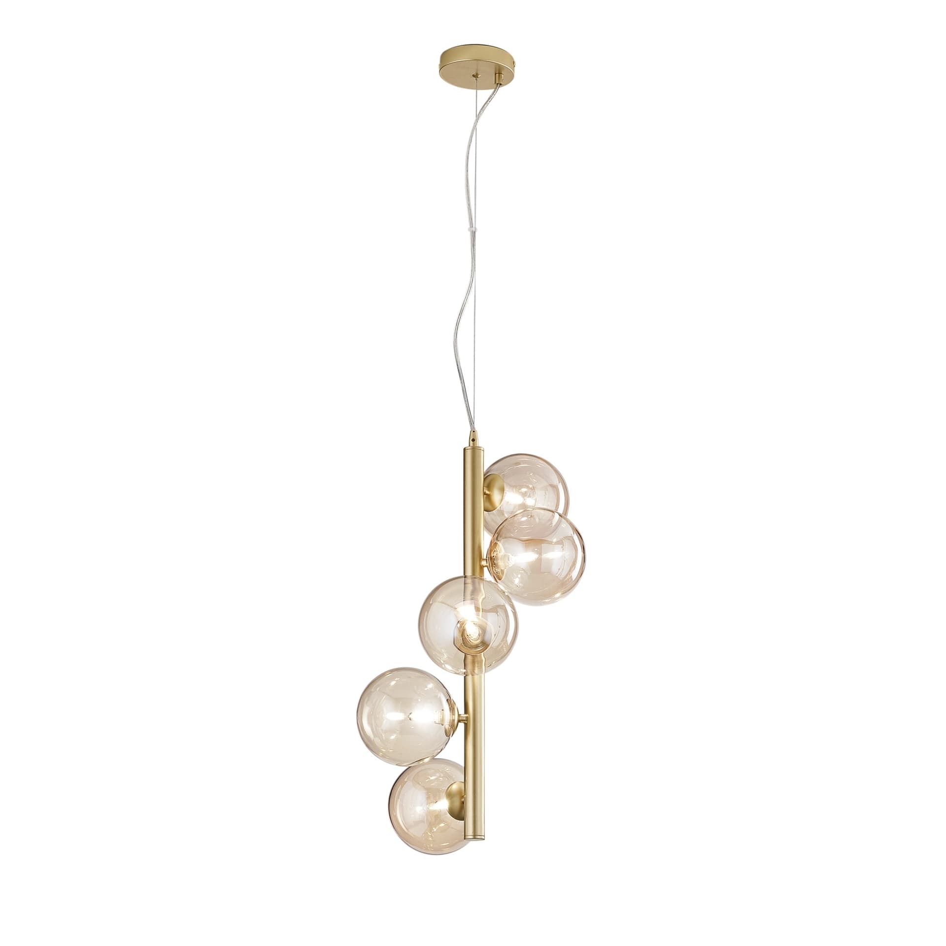 Lampadario a sospensione Disponibile in ottone o nero 5XG9 Stile contemporaneo - 4