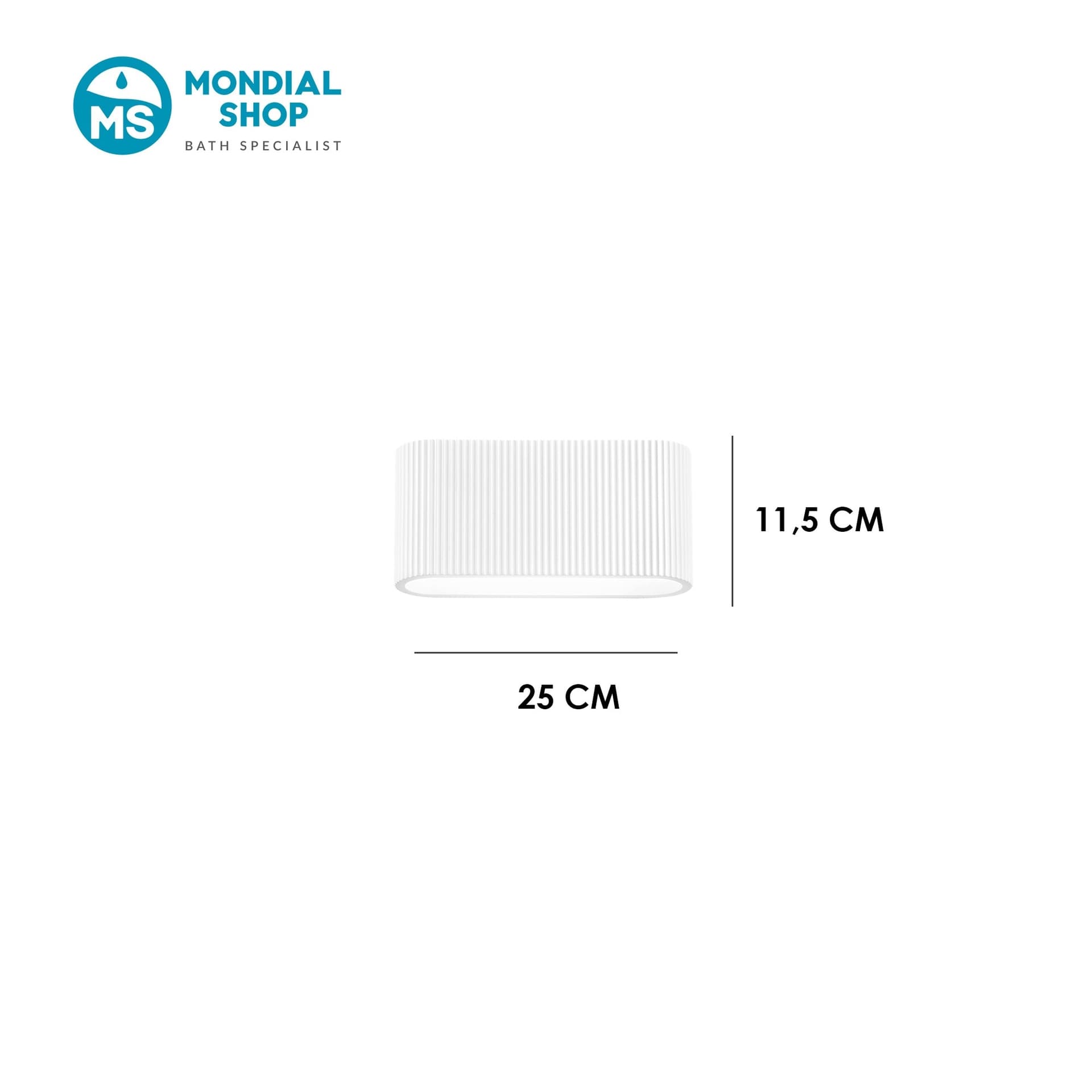 Lampada da parete dal design moderno lineare in gesso bianco 2XR7S - 3