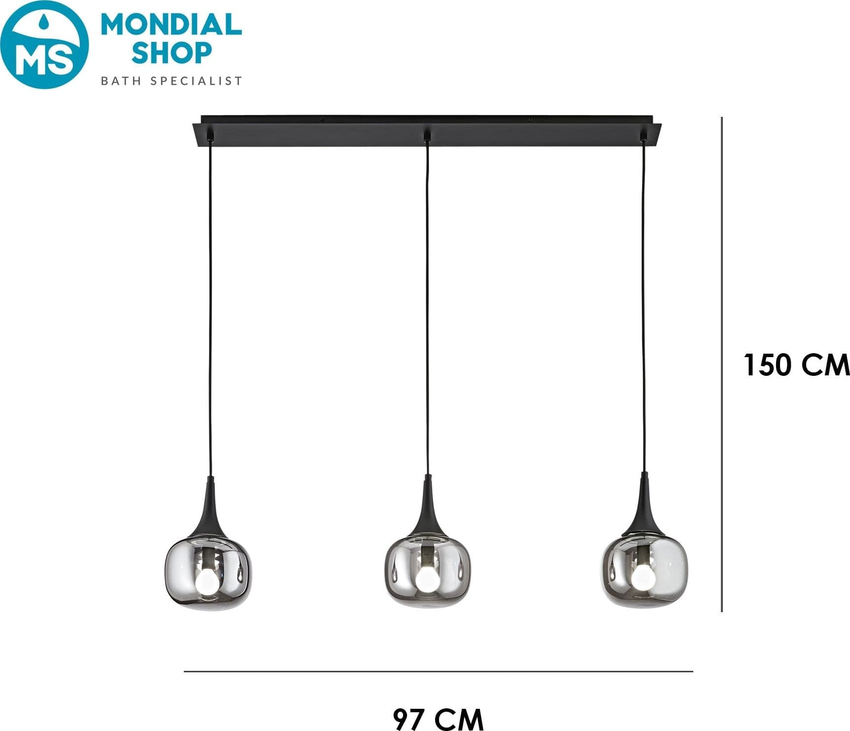 Sospensione a barra moderna in legno Disponibile in bianco o grigio 3XE14 - 8