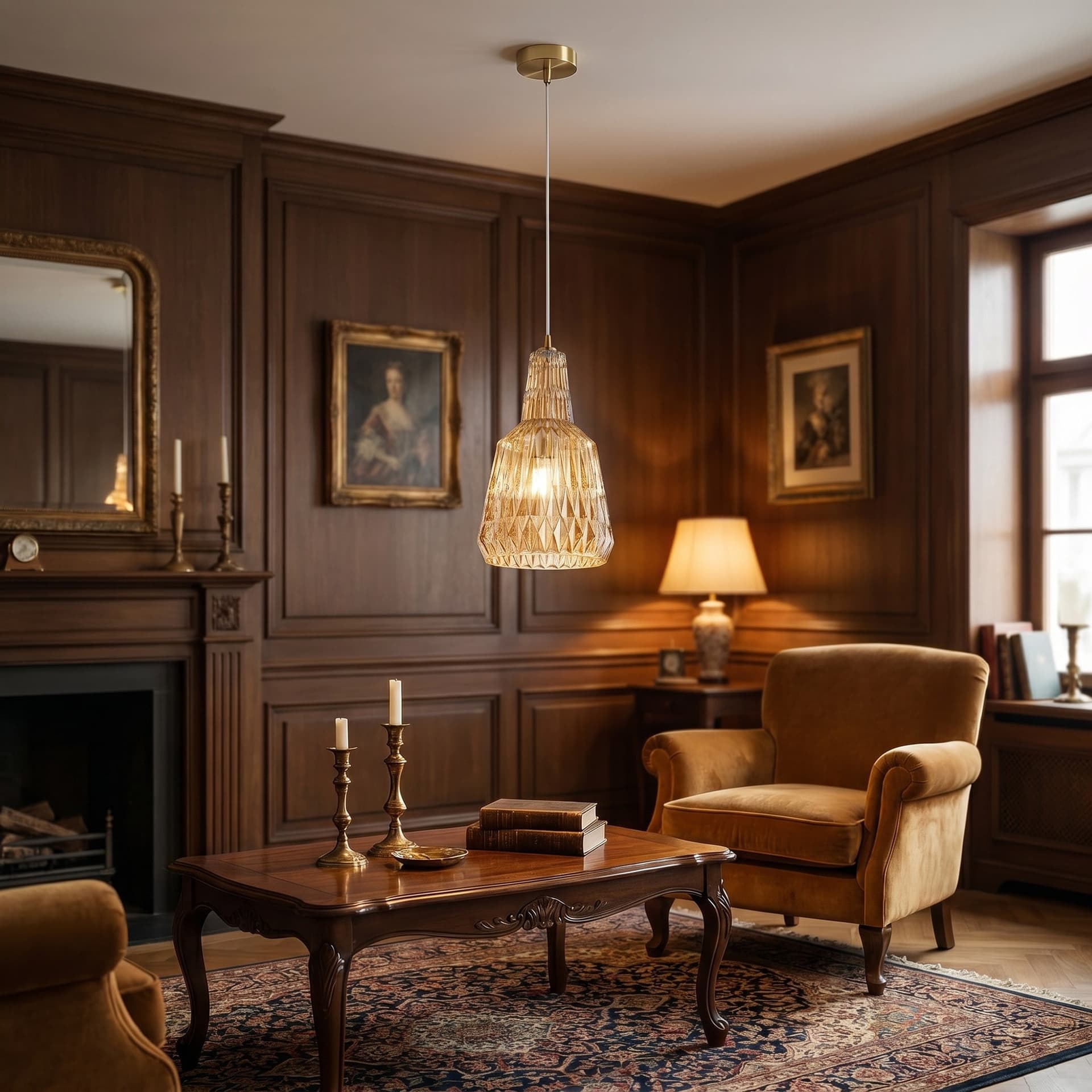 Lampadario a Sospensione moderna in vetro sfaccettato Disponibile in 4 varianti 1XE27 - 1