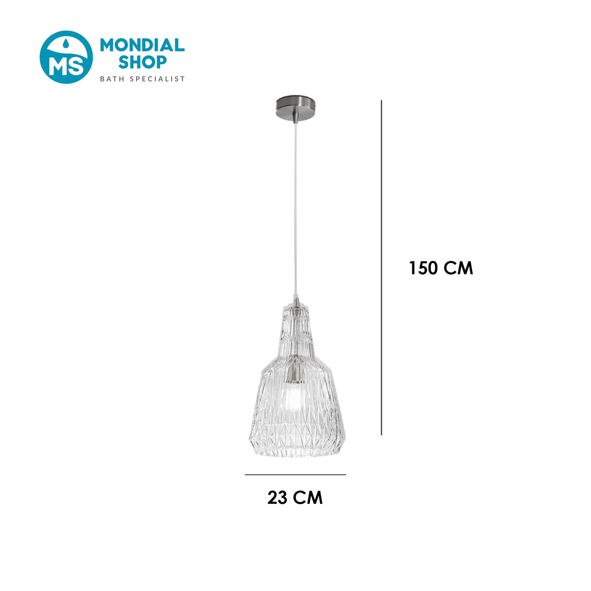 Lampadario a Sospensione moderna in vetro sfaccettato Disponibile in 4 varianti 1XE27 - 11