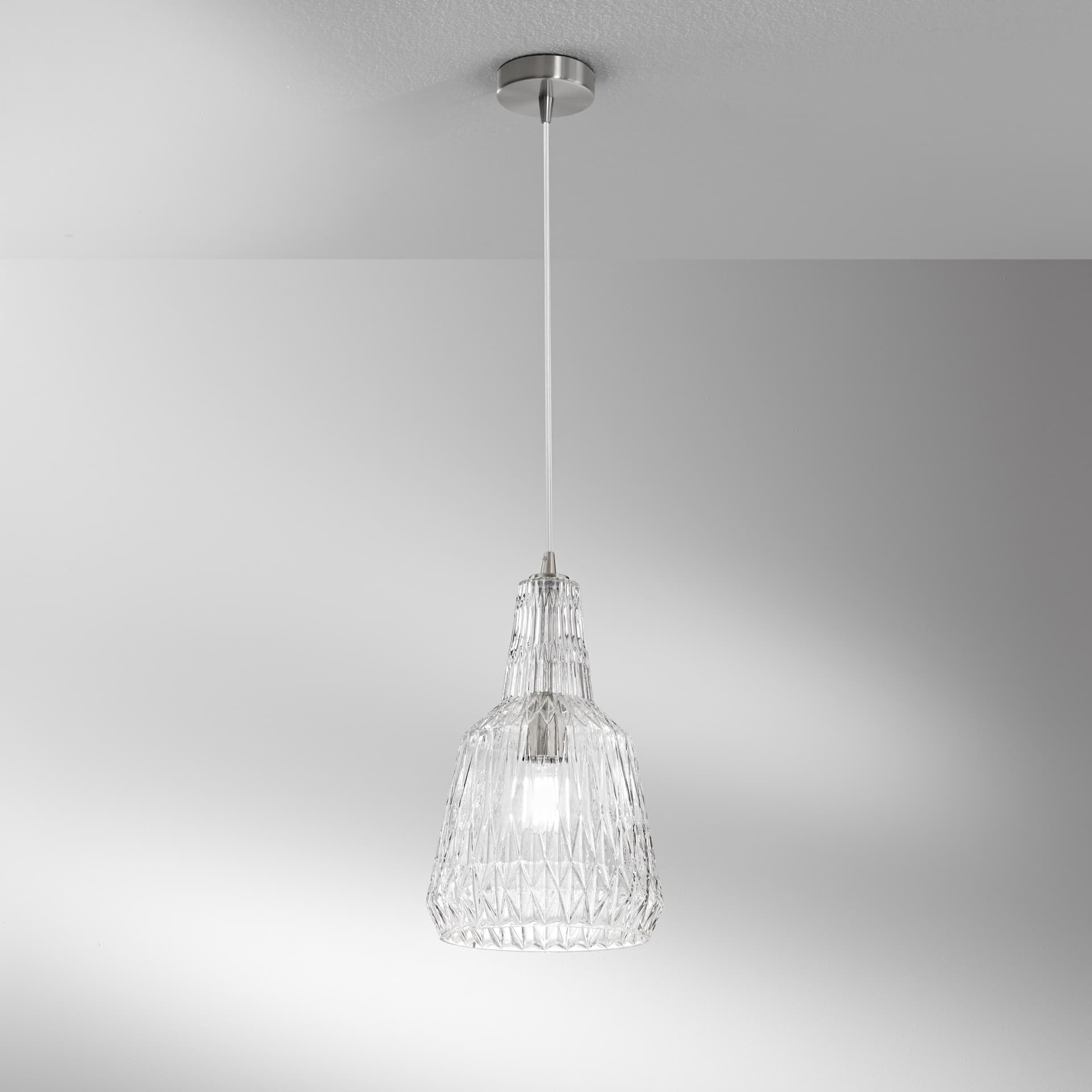 Lampadario a Sospensione moderna in vetro sfaccettato Disponibile in 4 varianti 1XE27 - 12