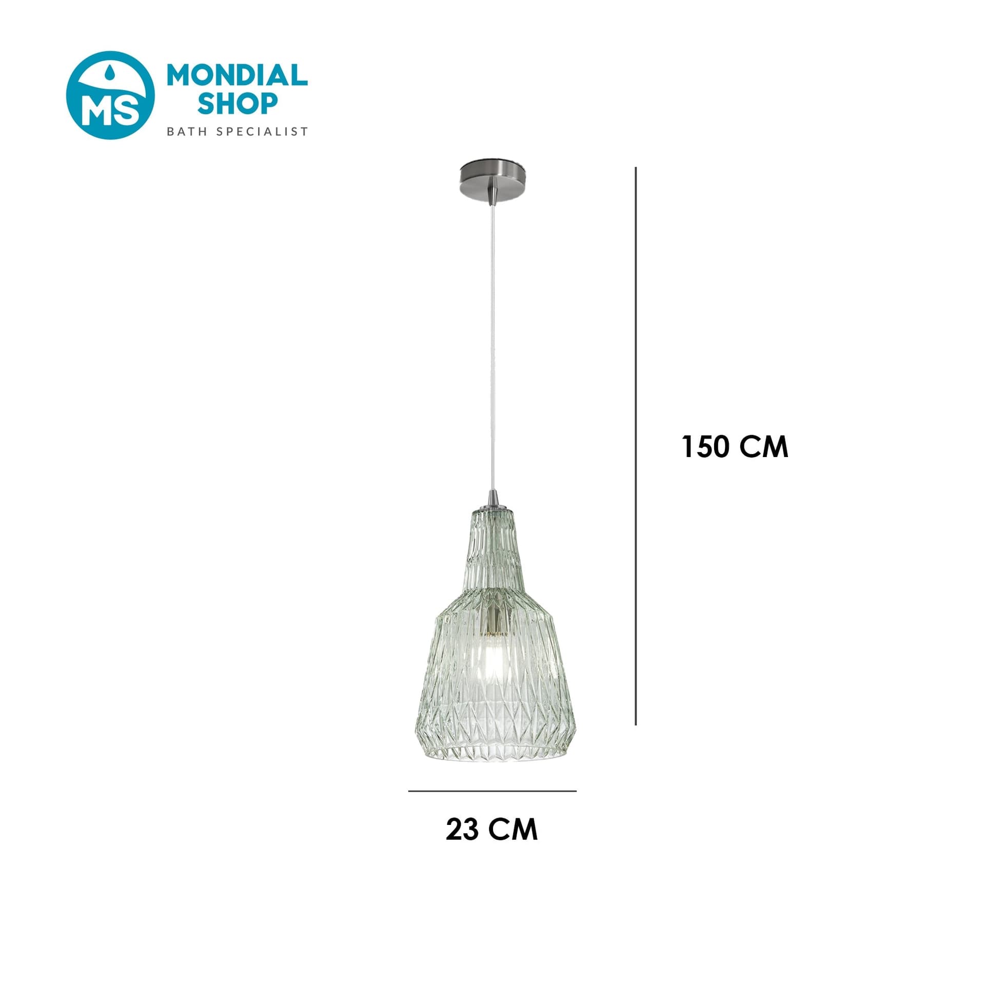 Lampadario a Sospensione moderna in vetro sfaccettato Disponibile in 4 varianti 1XE27 - 15
