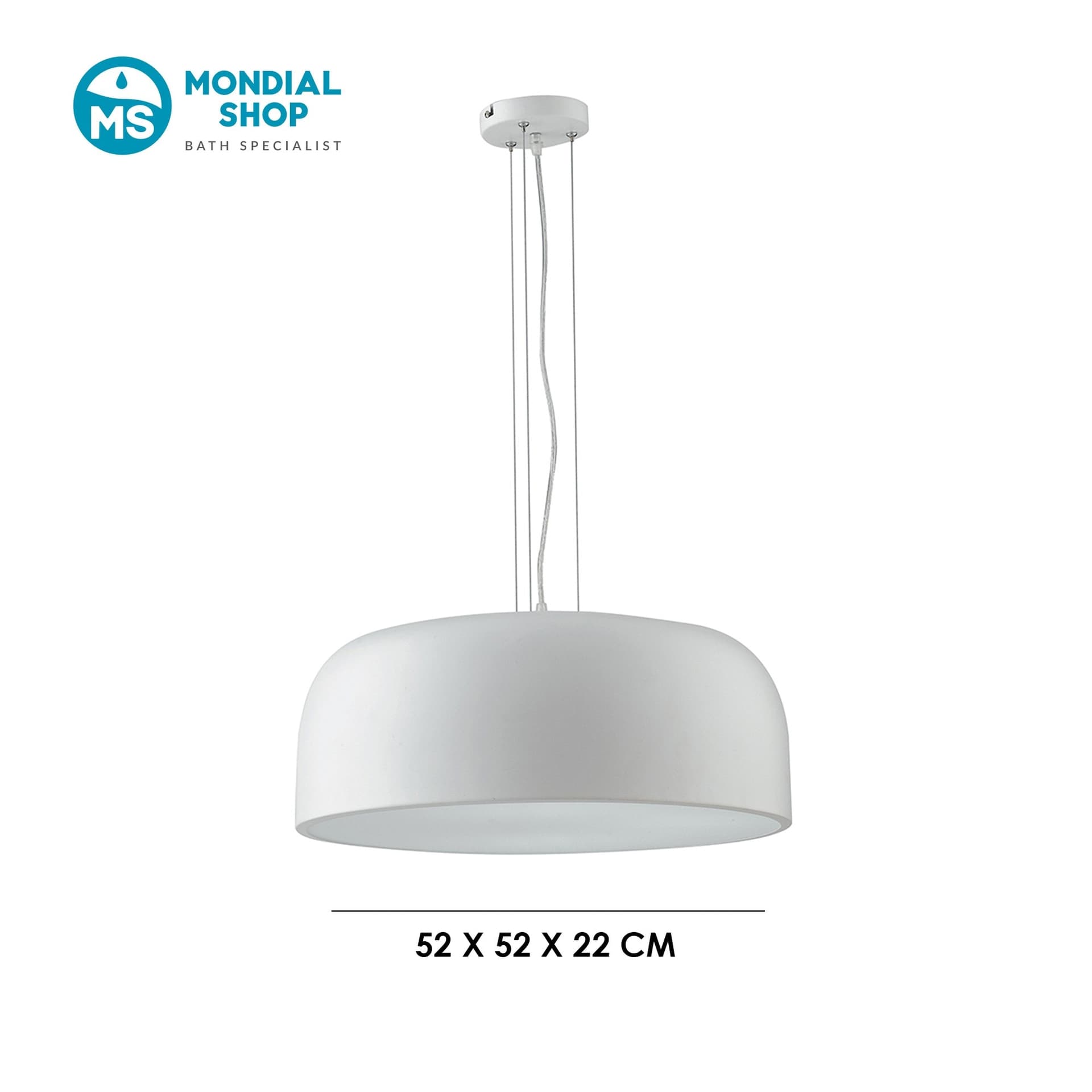 Lampadario a sospensione Disponibile in bianco o bronzo 4XE27 Design moderno - 3