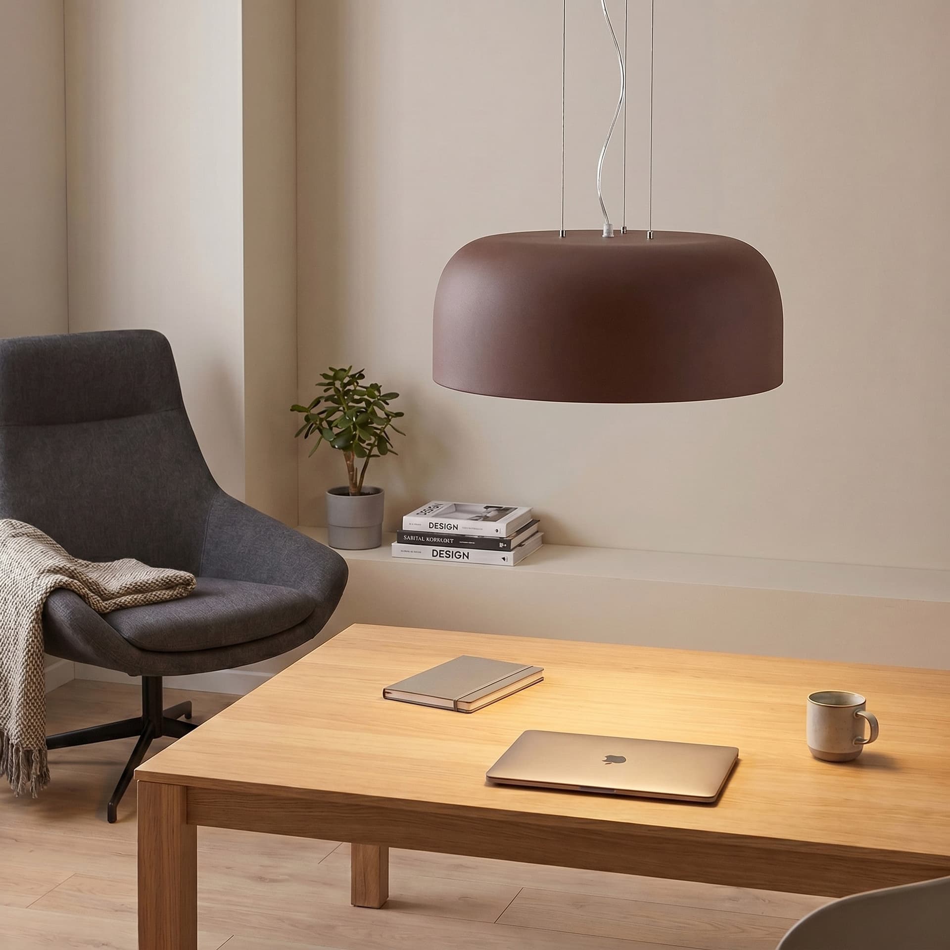 Lampadario a sospensione Disponibile in bianco o bronzo 4XE27 Design moderno - 6