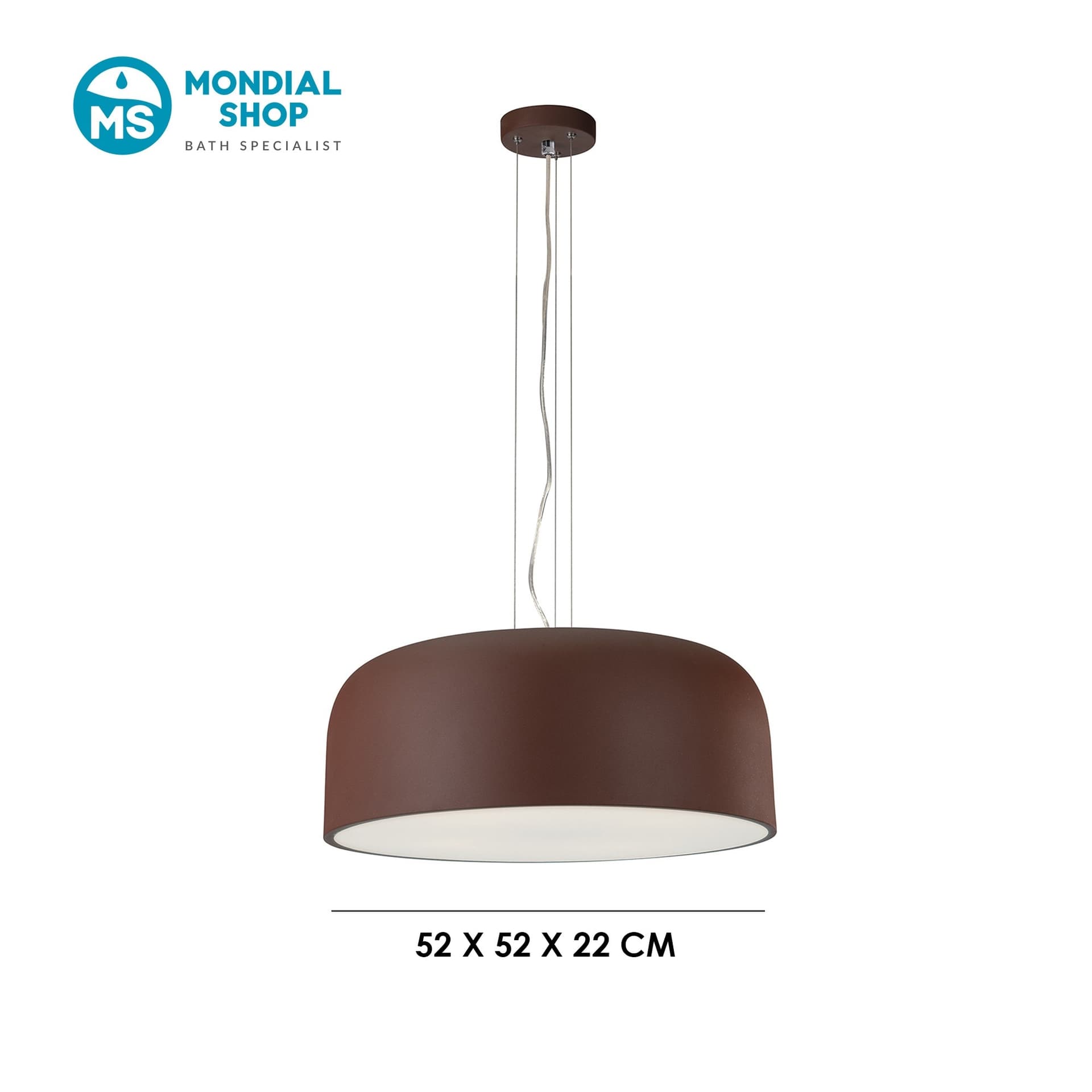 Lampadario a sospensione Disponibile in bianco o bronzo 4XE27 Design moderno - 7