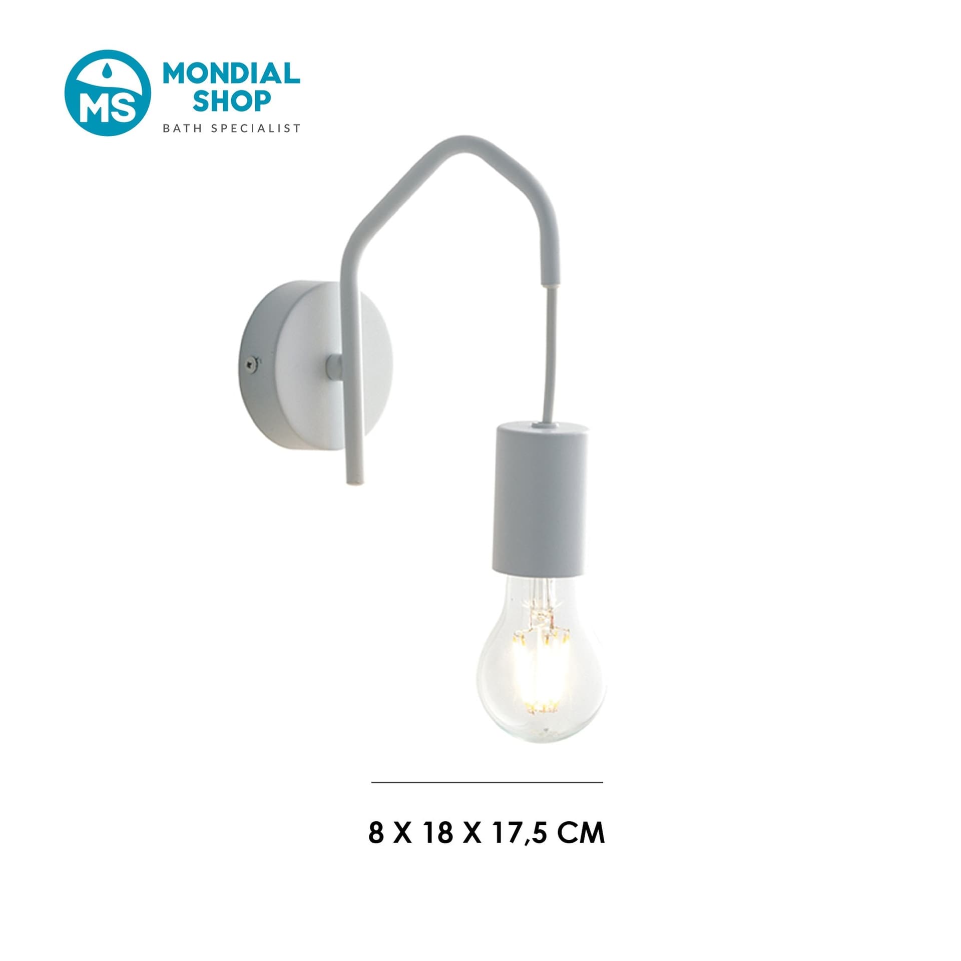 Applique Moderna 1xE27 Nero o Bianco - 7