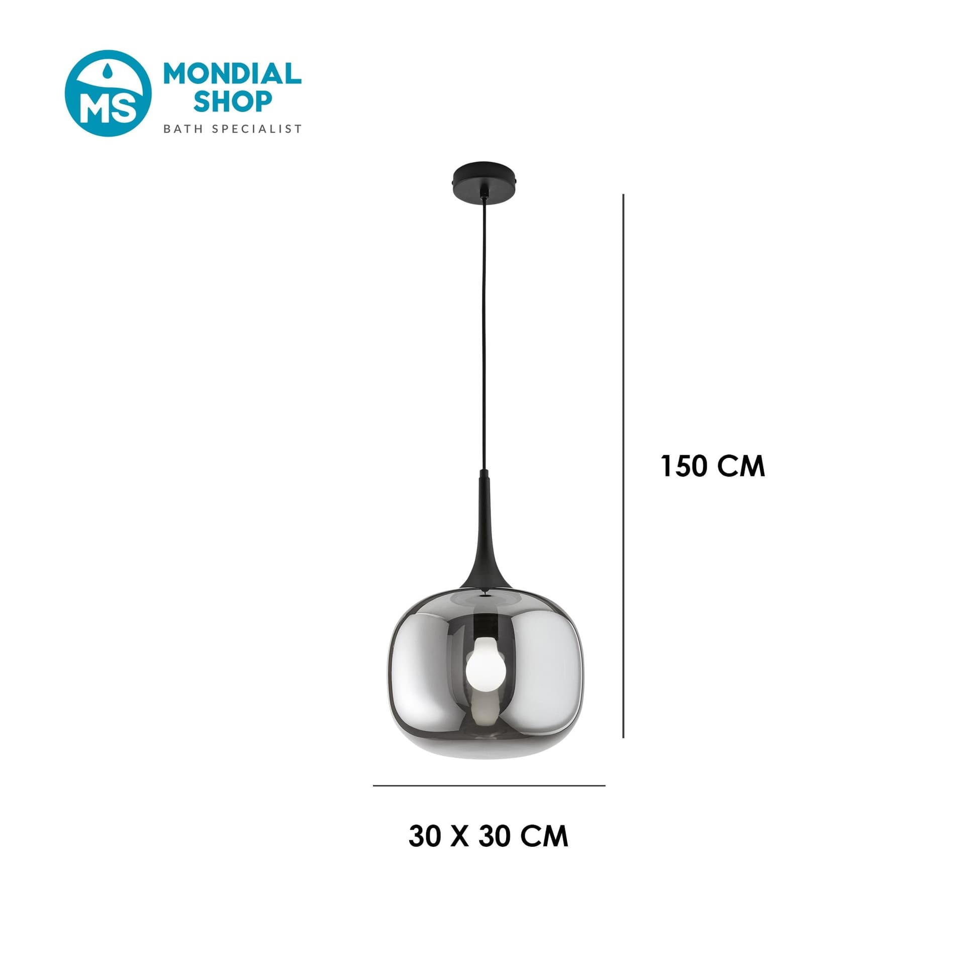 Sospensione moderna Stile scandinavo Bianco e Legno o Grigio e Nero 1XE27 - 8