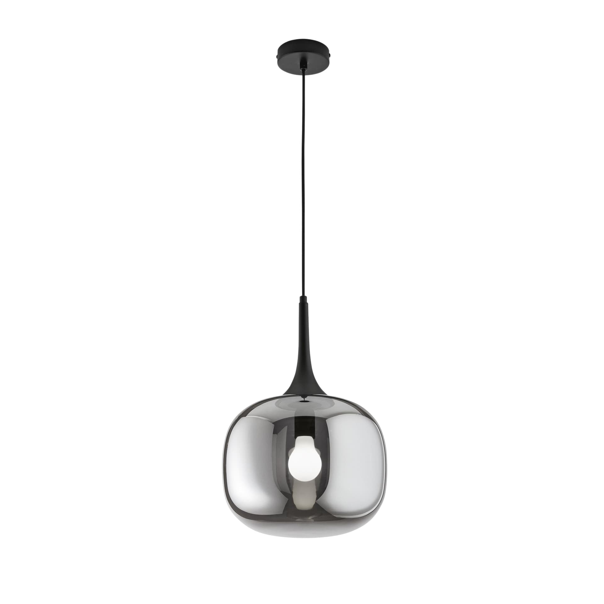 Sospensione moderna Stile scandinavo Bianco e Legno o Grigio e Nero 1XE27 - 9