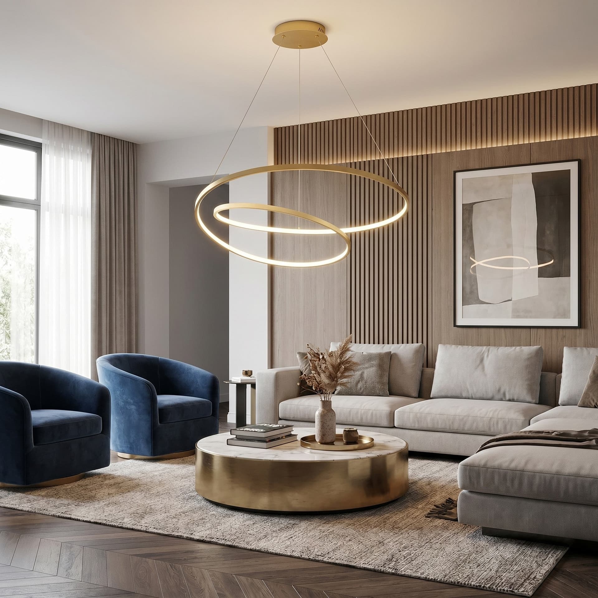 Sospensione LED Lineare Disponibile in 3 varianti 60W 8000 Lumen Sistema CCT - 1