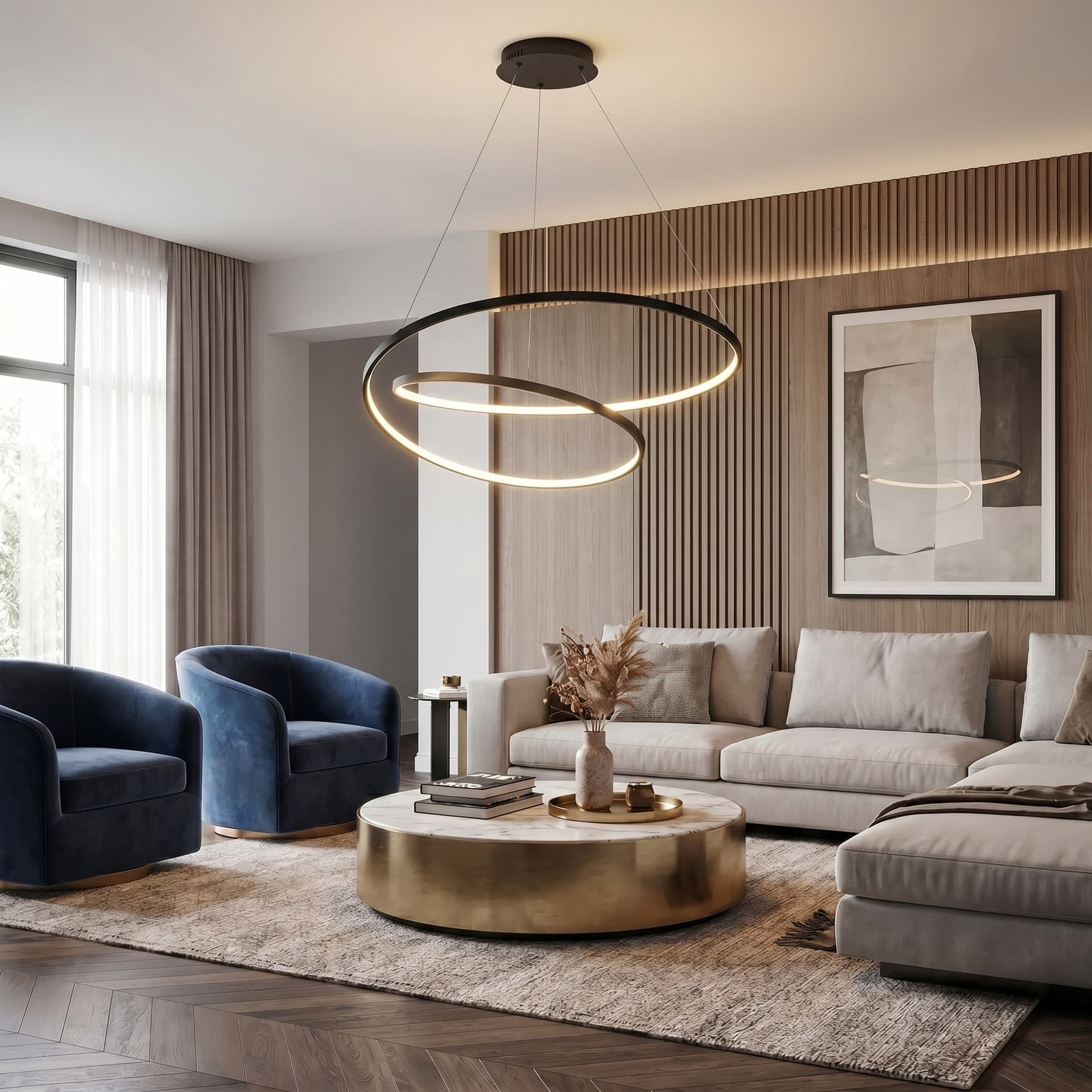 Sospensione LED Lineare Disponibile in 3 varianti 60W 8000 Lumen Sistema CCT - 12