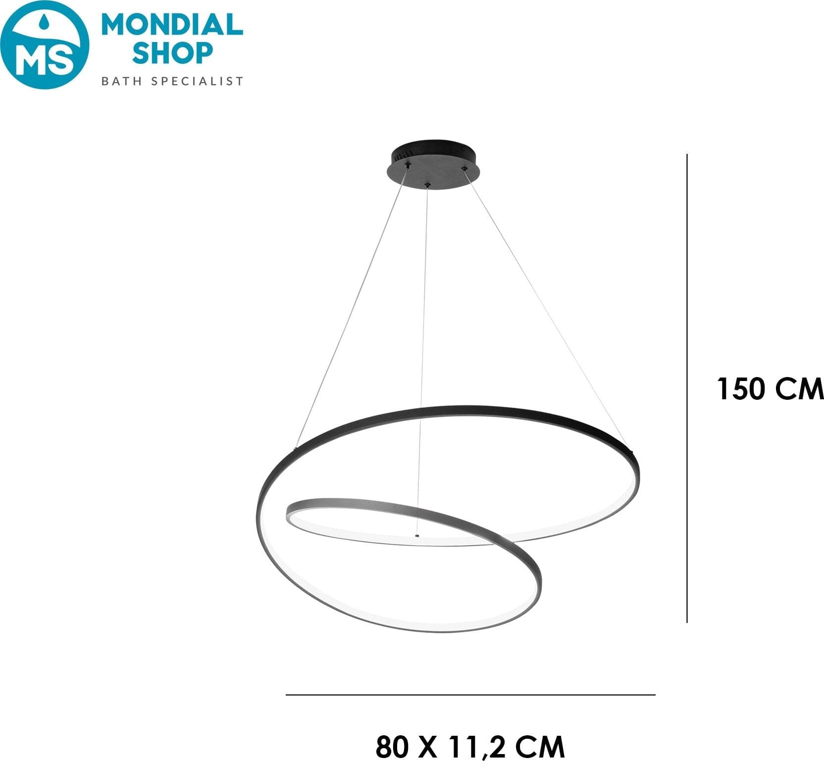 Sospensione LED Lineare Disponibile in 3 varianti 60W 8000 Lumen Sistema CCT - 13