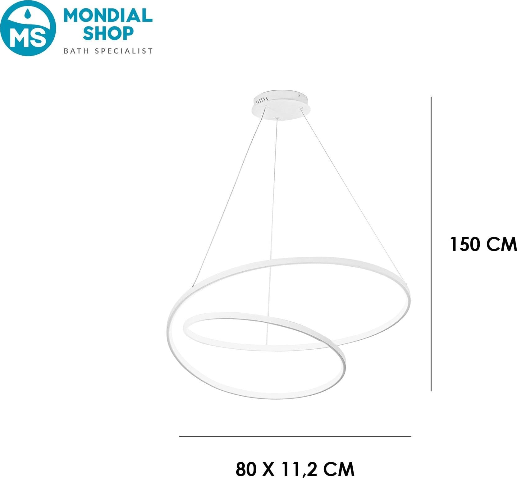 Sospensione LED Lineare Disponibile in 3 varianti 60W 8000 Lumen Sistema CCT - 8