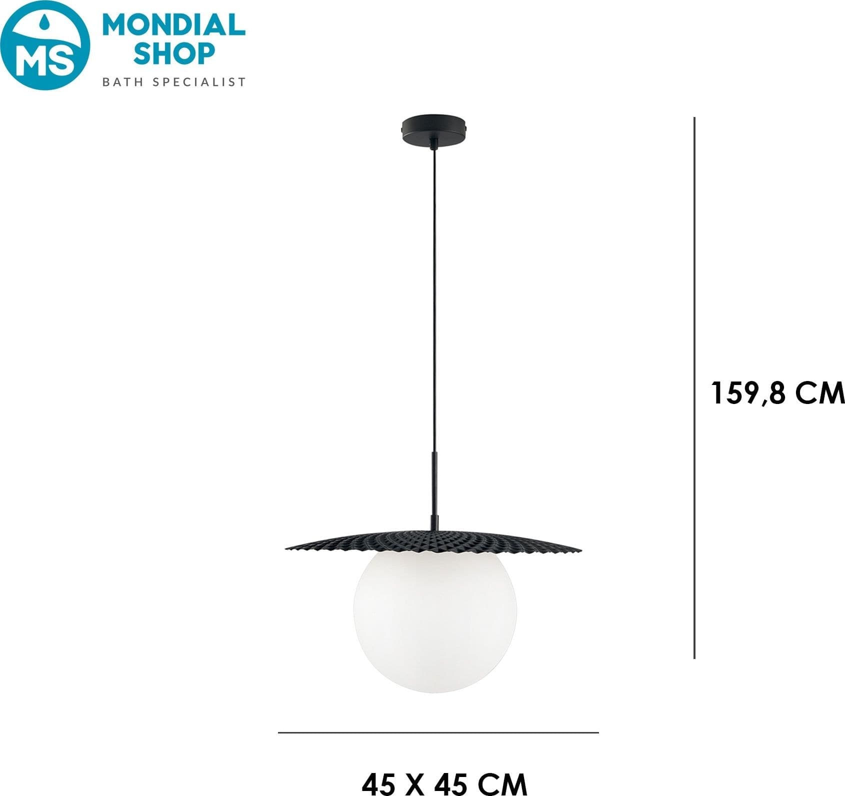 Lampada a sospensione moderna 1XE27 Nera o Oro Cavo Regolabile fino a 160CM - 7