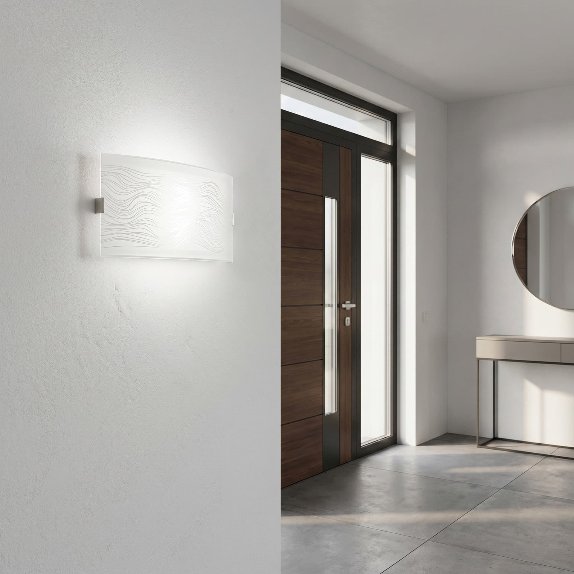 Applique Moderna Bianca Rettangolare 2XE27 - 2