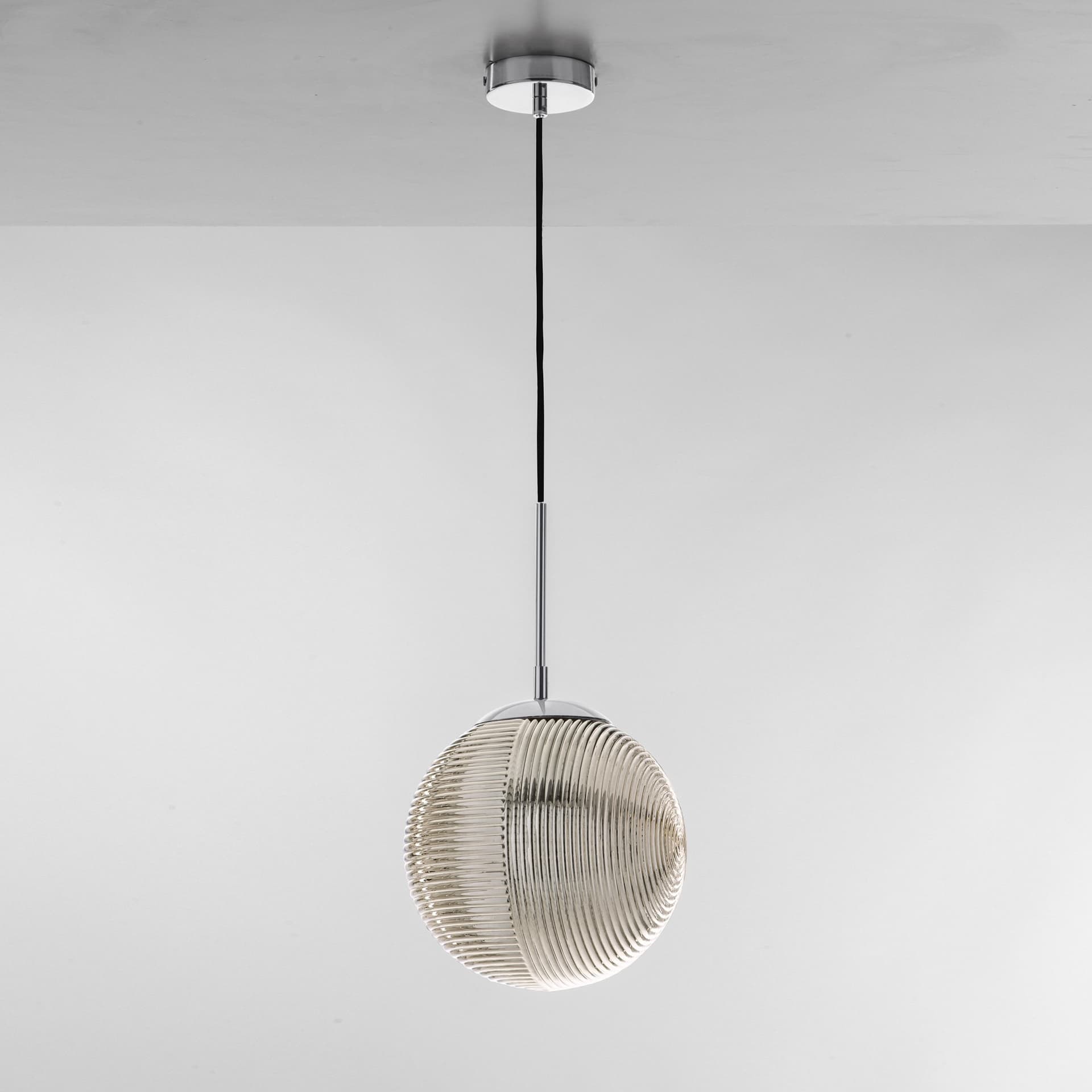 SOSPENSIONE GREENWICH SFERA CROMO/FUME' 1XE27 25X166CM - 2